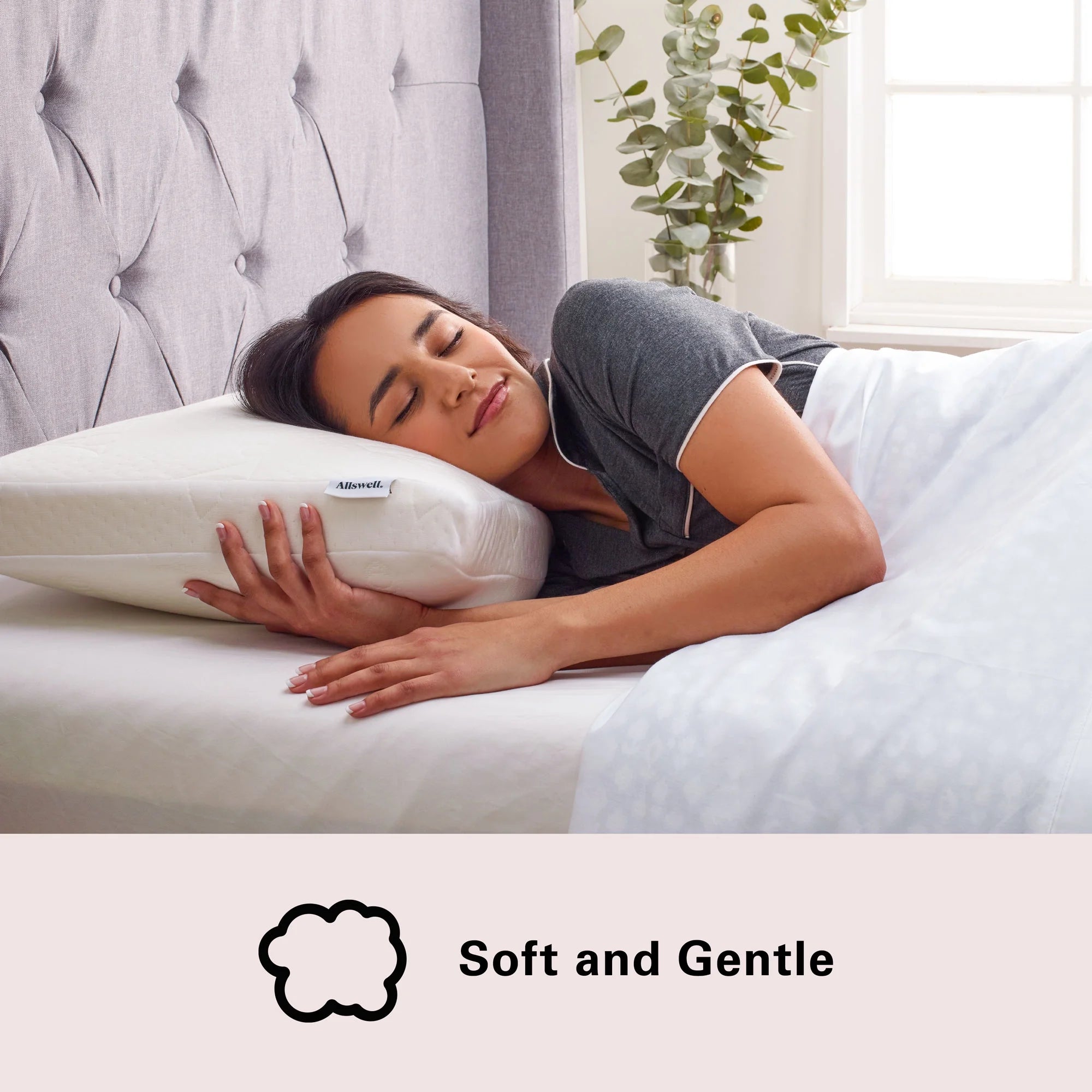 Allswell Serene Foam Bed Pillow with TENCEL Cover, Standard/Queen