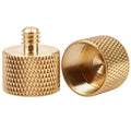 Anwenk Mic Stand Adapter 5/8 to 1/4 Adapter Standard Mic Thread Screw Adapter (Brass) Microphone Stand Adapter to Tripod Adapter, 2 Pack