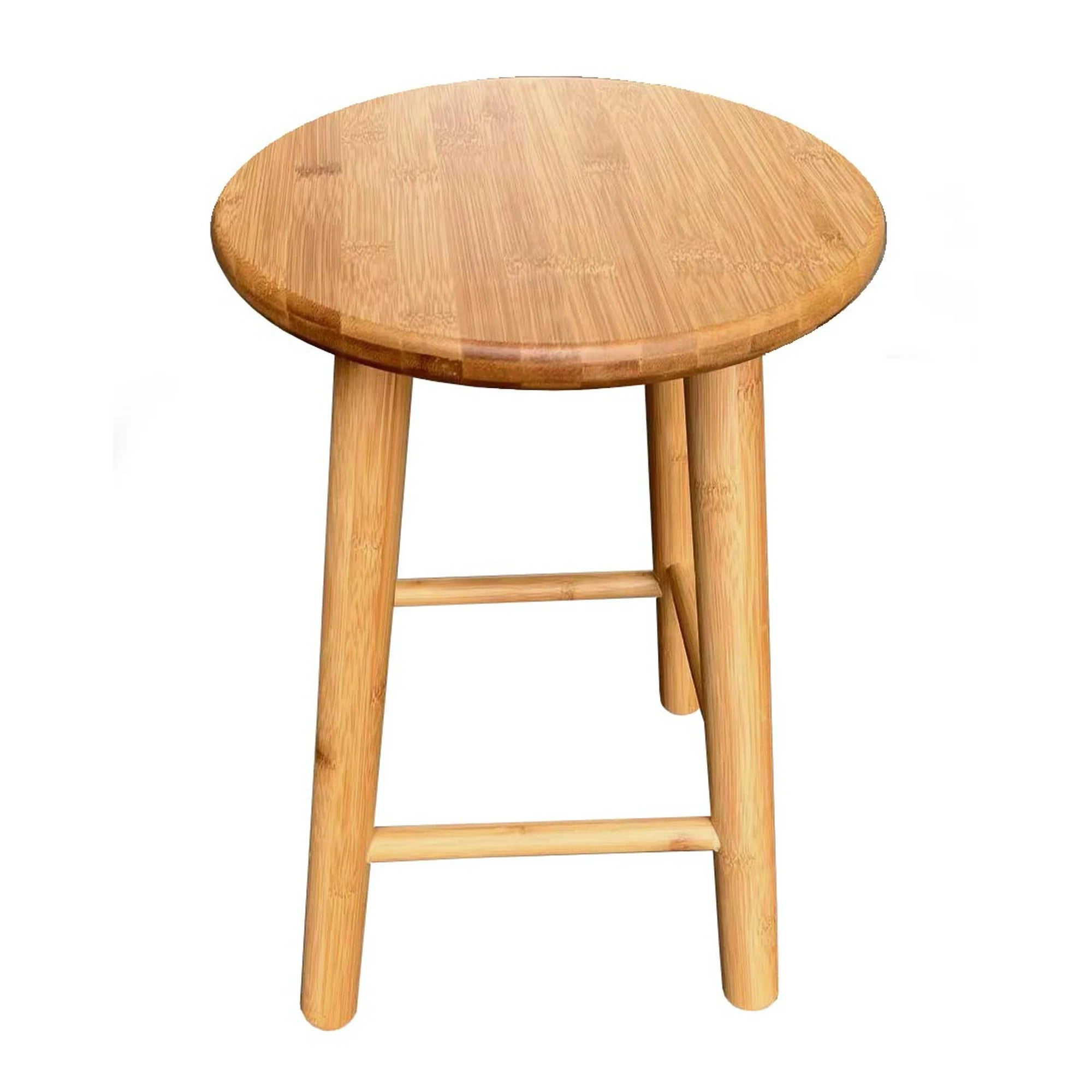 (1) Better Homes & Gardens Round 18 in High Backless Bamboo Stool/Adult Footrest for Indoor Use