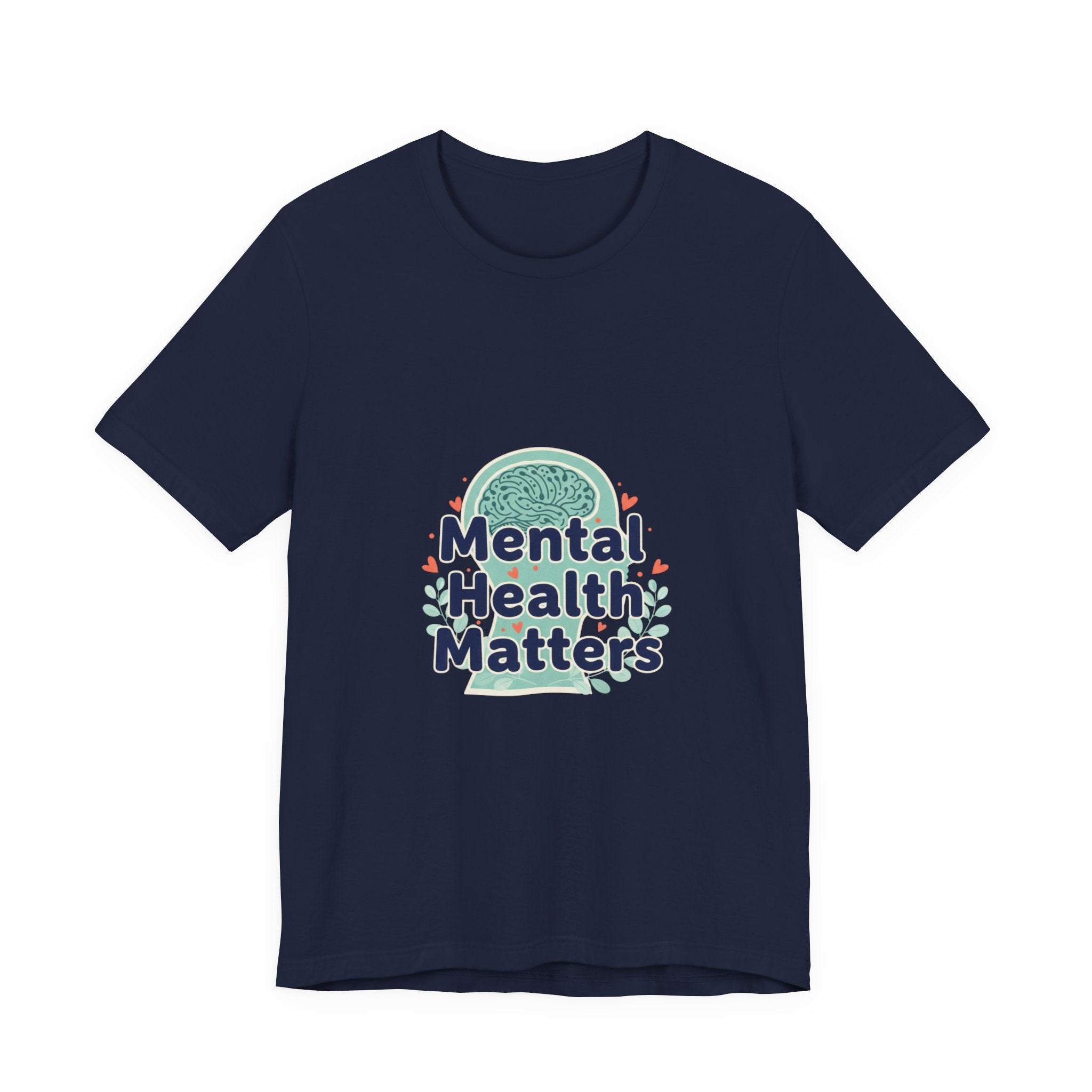 Mental Health Matters Tee | chrome text design, reflective typography