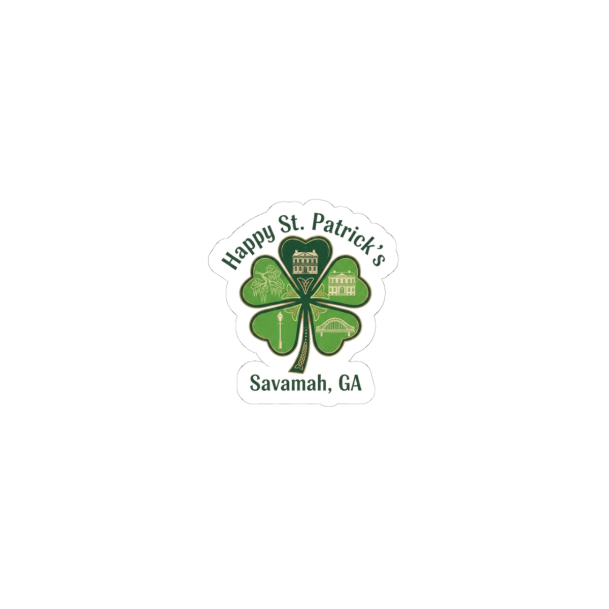 Minimal Shamrock Sticker | tiny clover icon, subtle luck graphic
