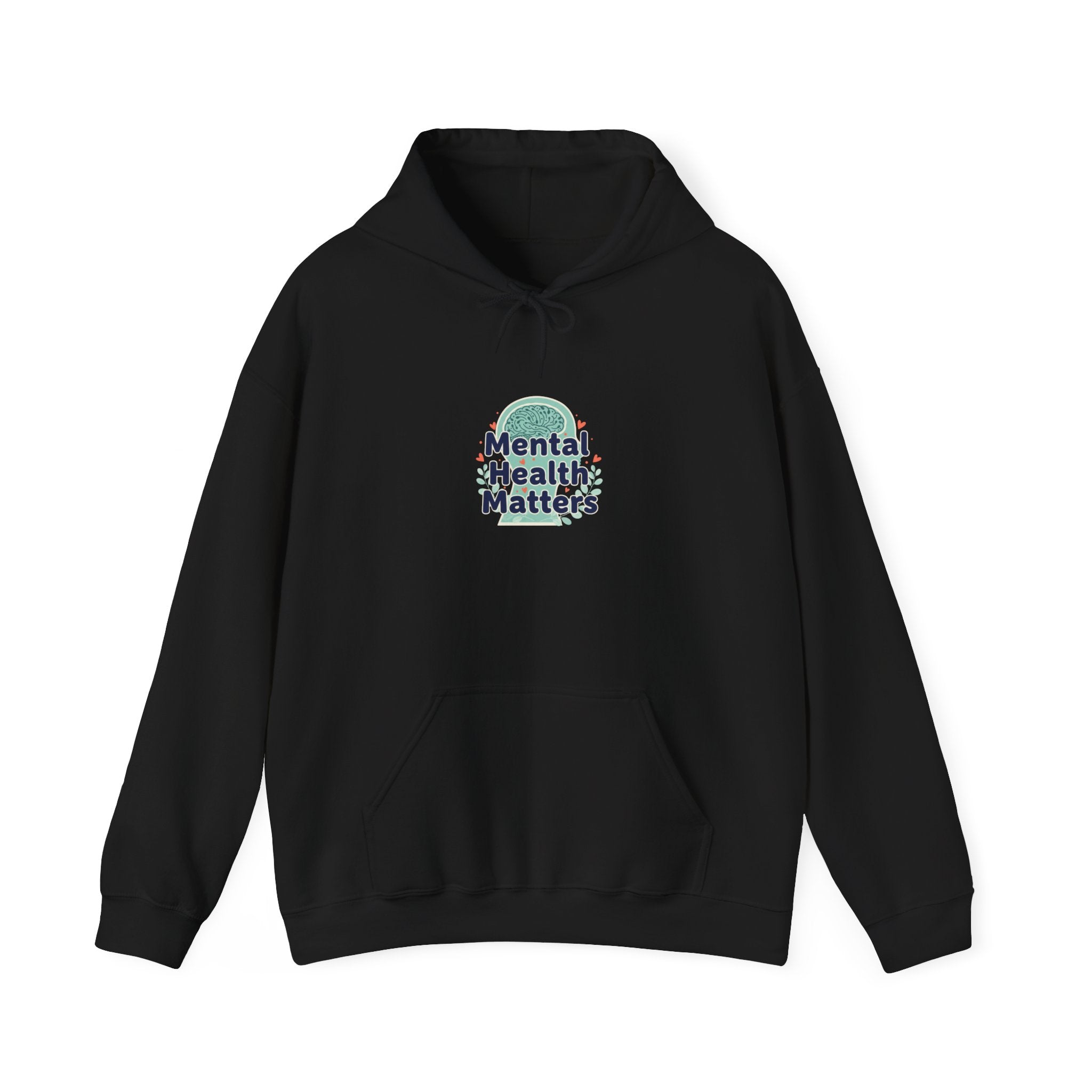Mental Health Matters Hoodie | chrome text design, reflective typography