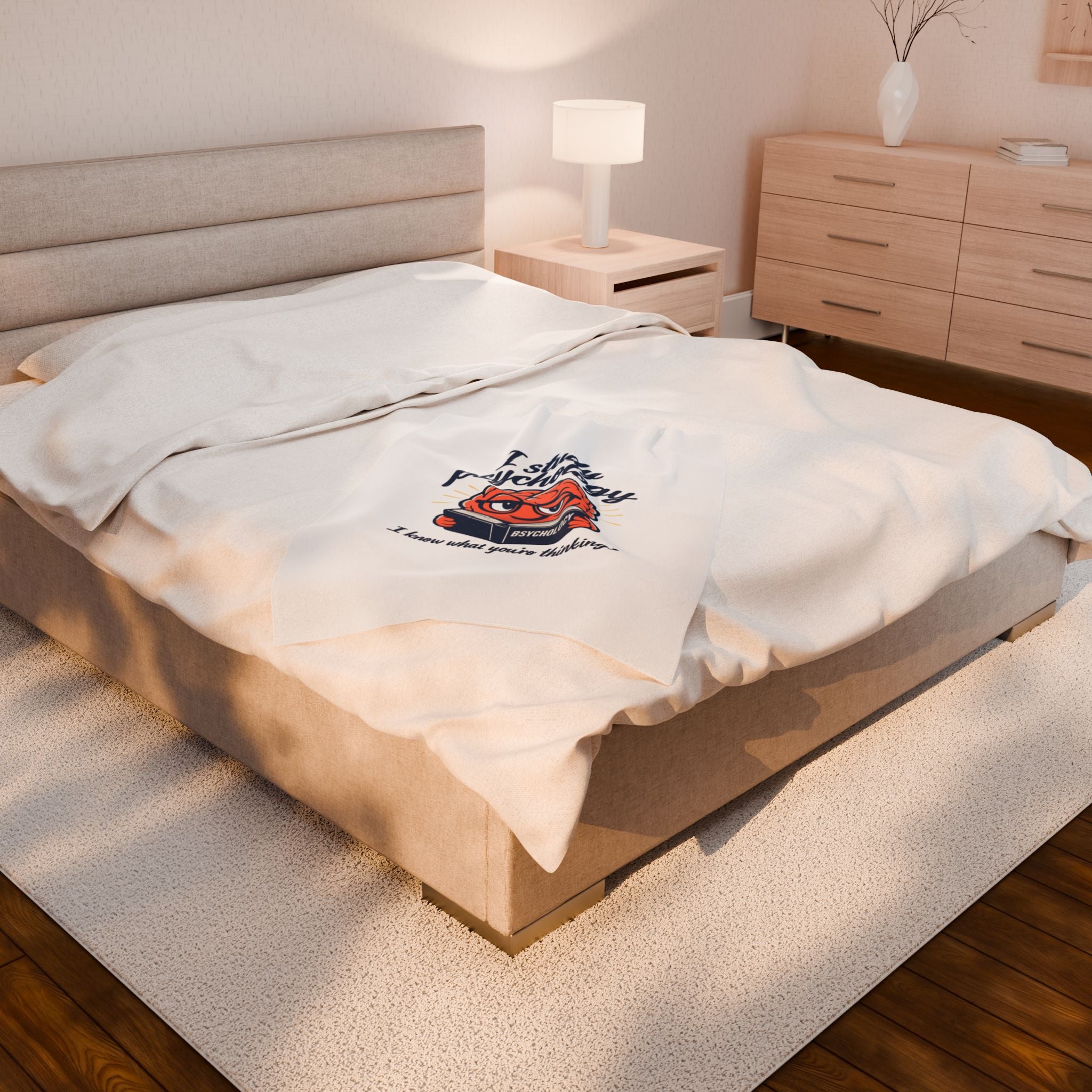 Psychology Brain Illustration Velveteen Plush Blanket | office humor, corporate irony