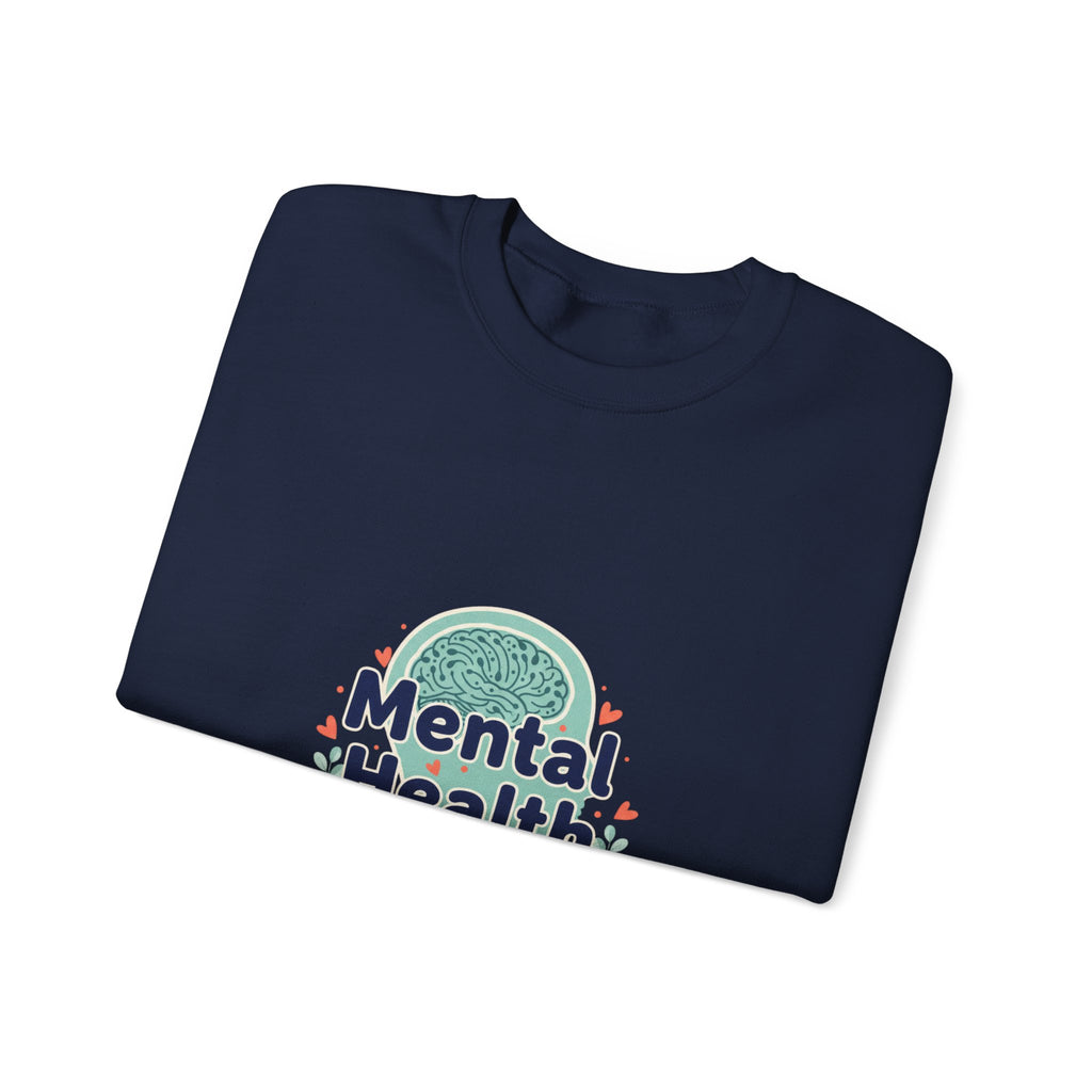 Mental Health Matters Sweatshirt | chrome text design, reflective typography
