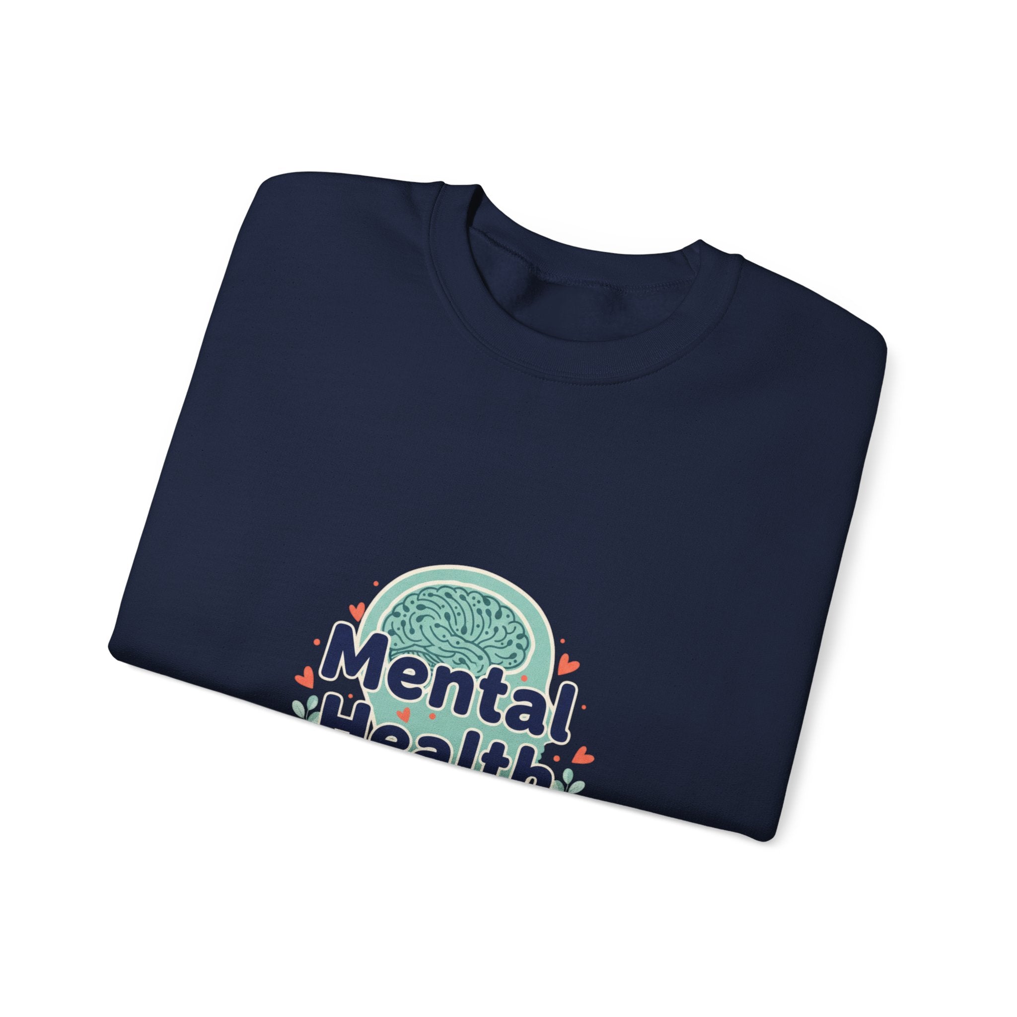 Mental Health Matters Sweatshirt | chrome text design, reflective typography