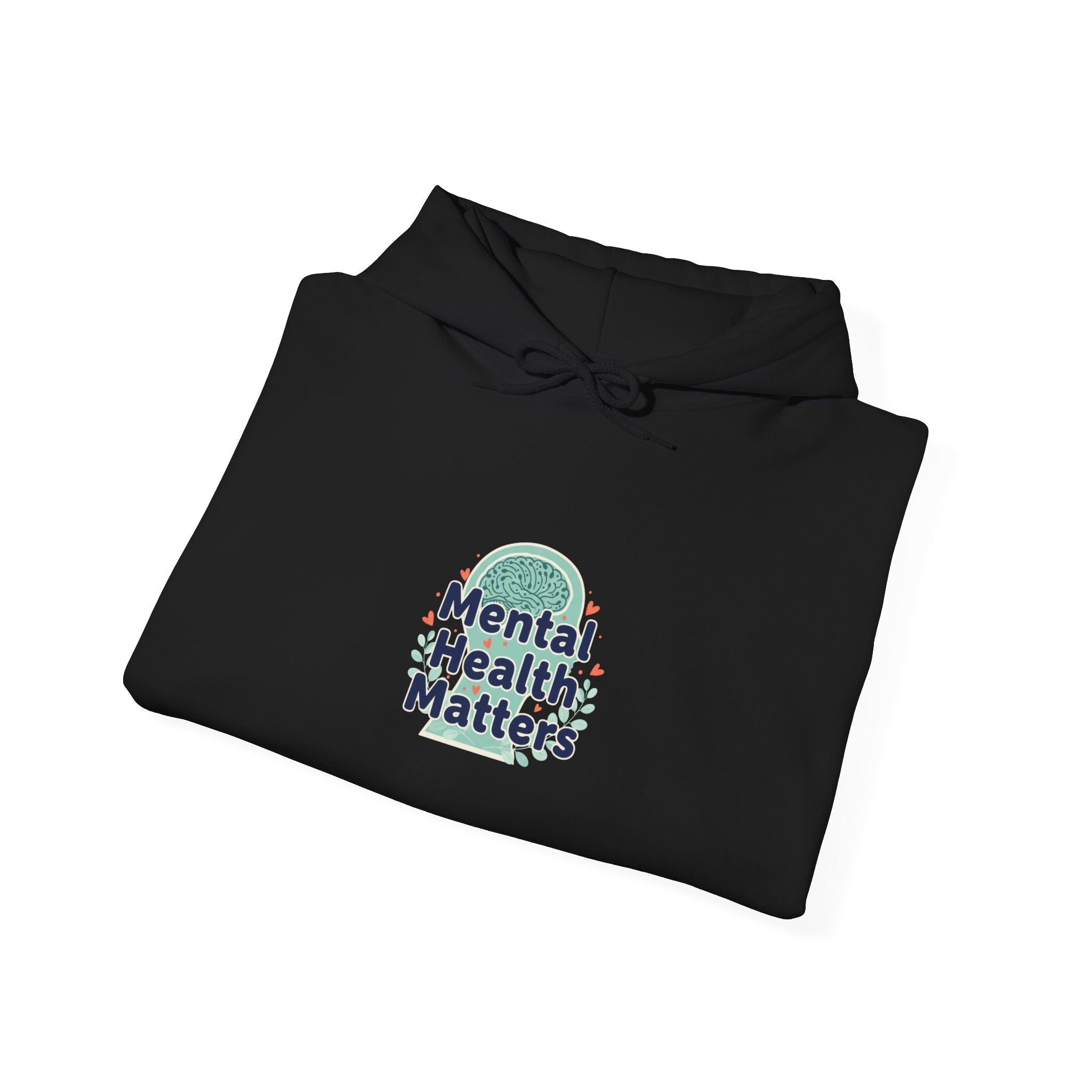 Mental Health Matters Hoodie | chrome text design, reflective typography