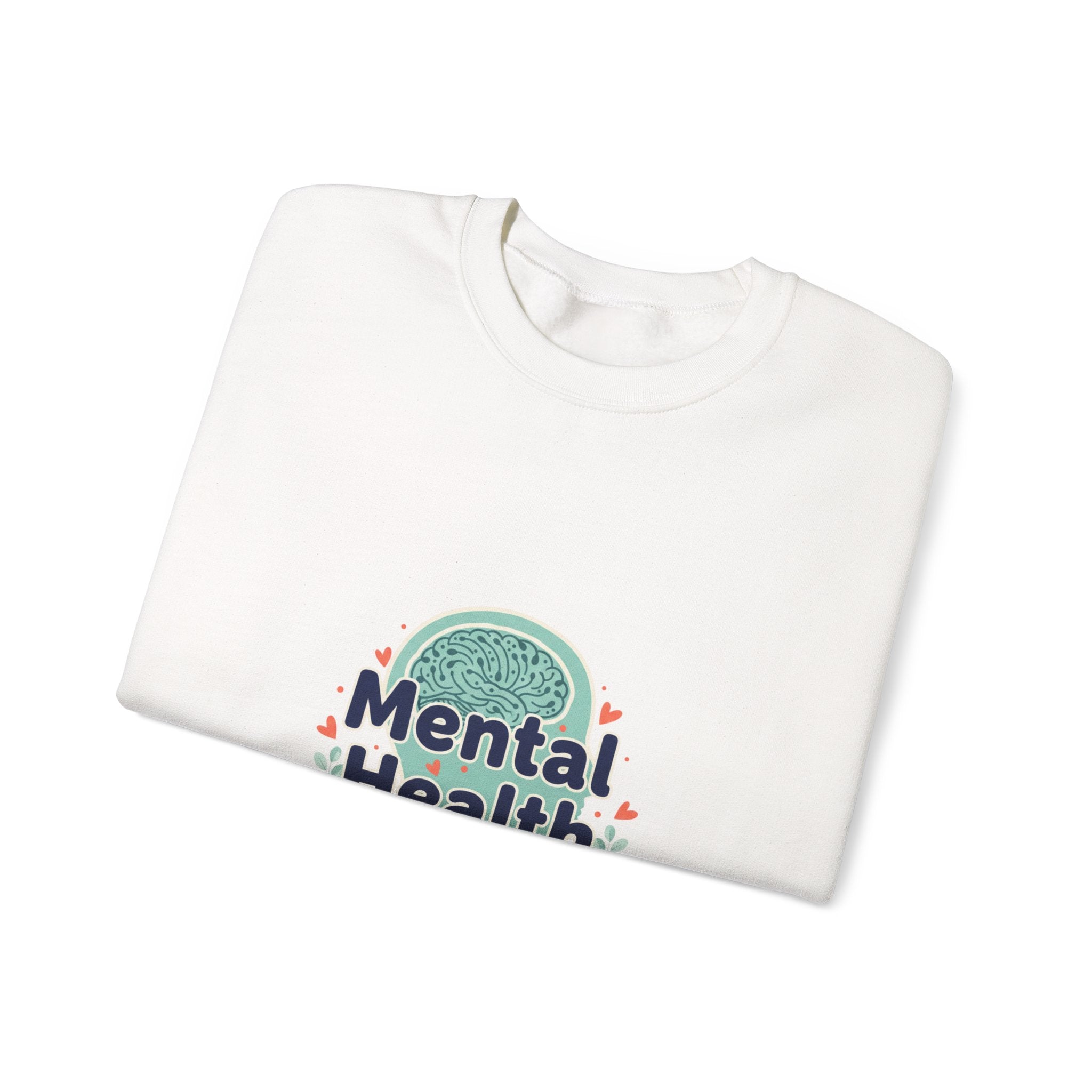 Mental Health Matters Sweatshirt | chrome text design, reflective typography