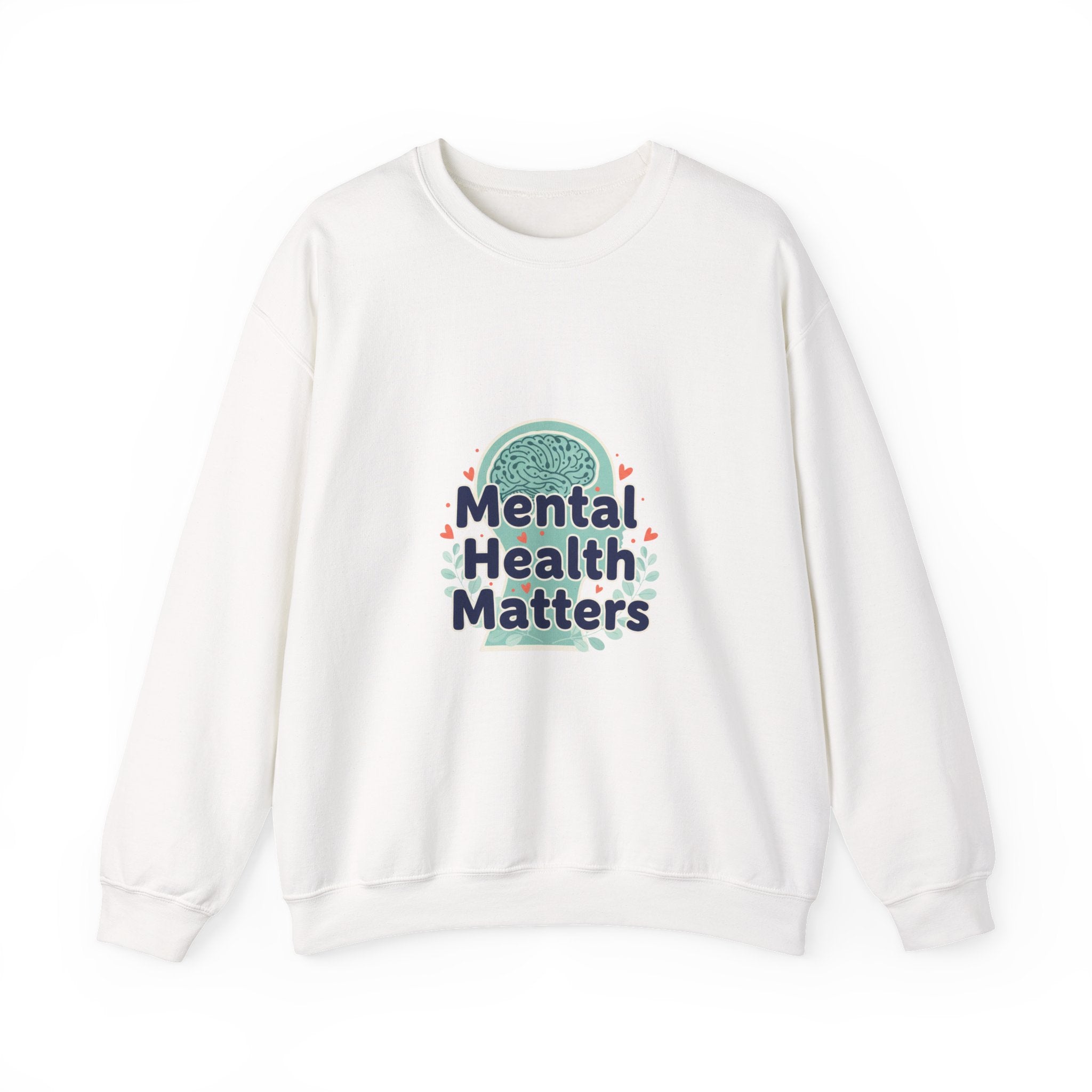 Mental Health Matters Sweatshirt | chrome text design, reflective typography