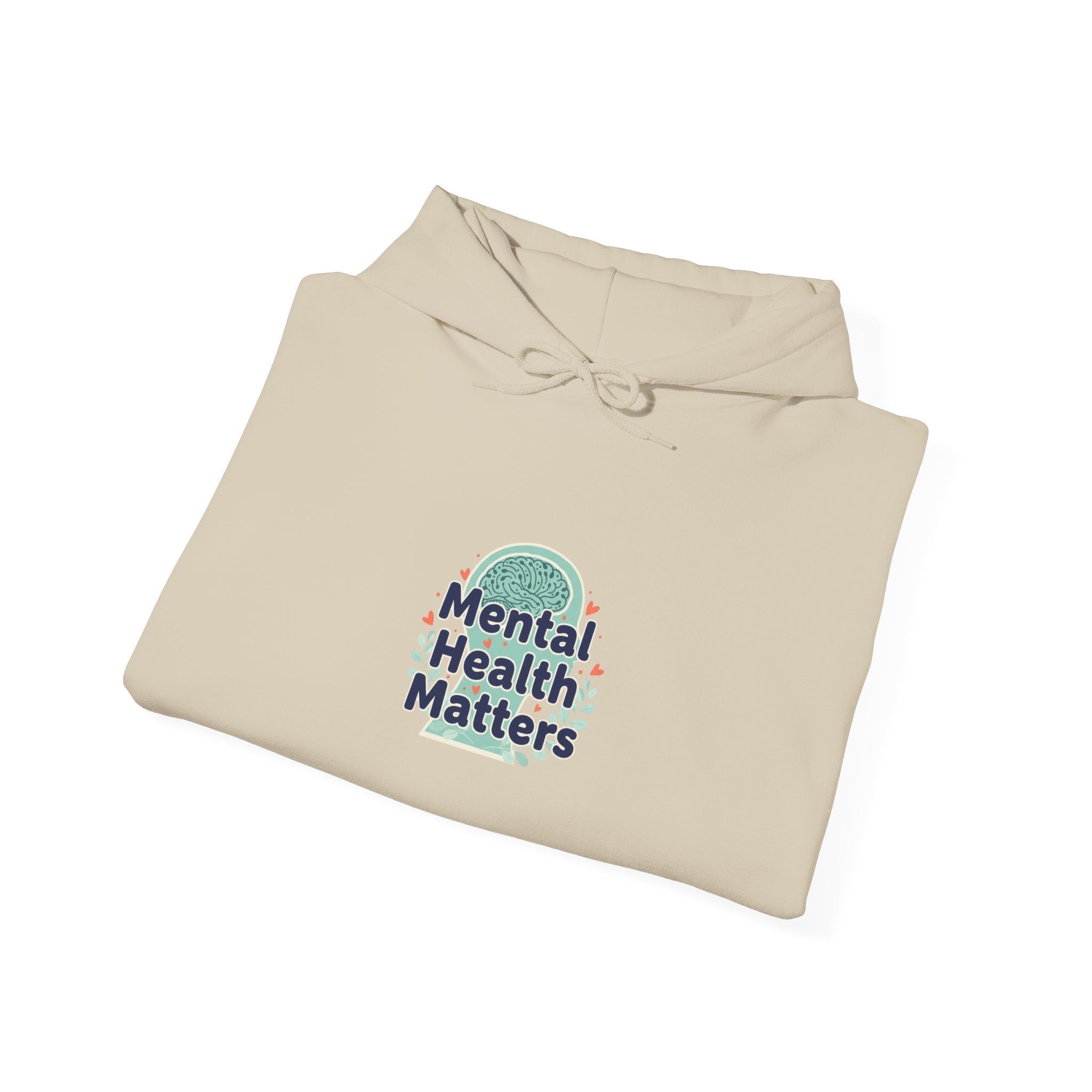 Mental Health Matters Hoodie | chrome text design, reflective typography