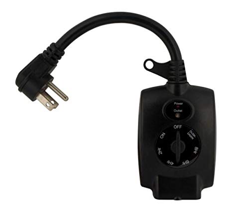 15 Amp Outdoor Plug-In Mechanical Dusk to Dawn Countdown Timer with Grounded Outlet