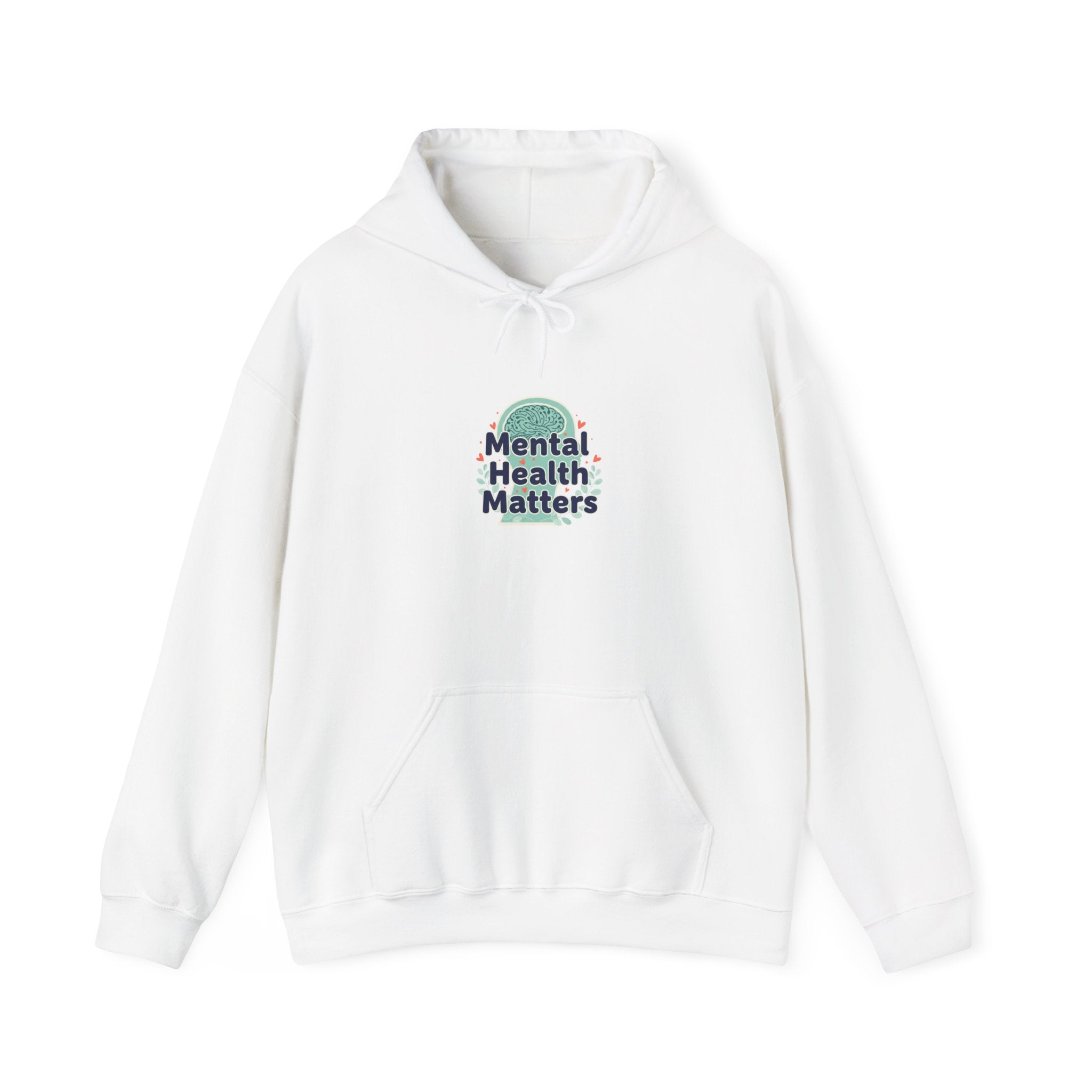 Mental Health Matters Hoodie | chrome text design, reflective typography