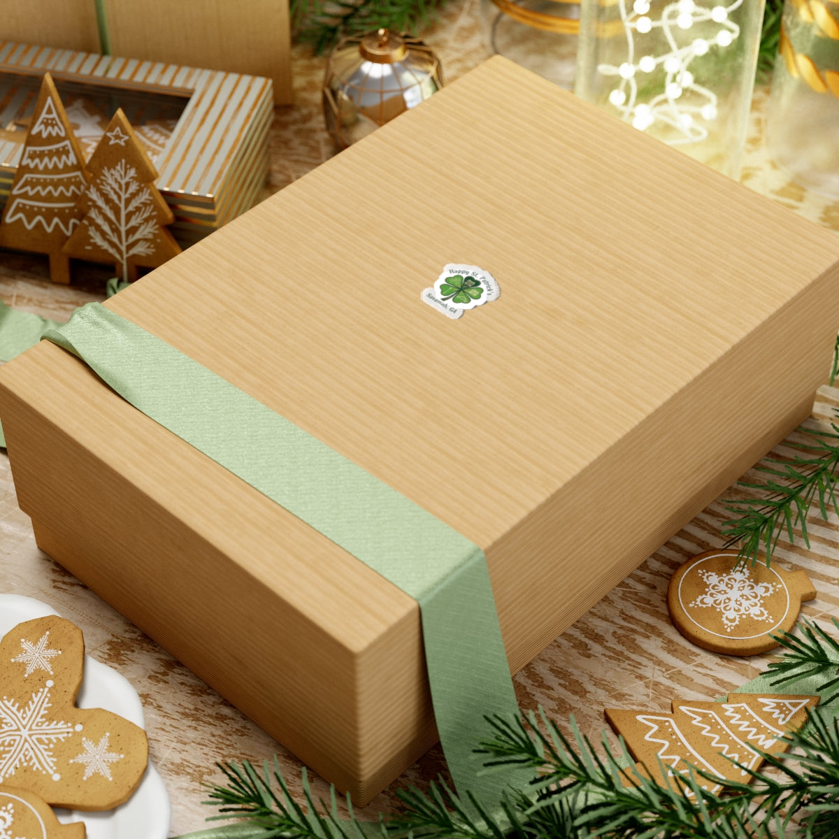 Minimal Shamrock Sticker | tiny clover icon, subtle luck graphic
