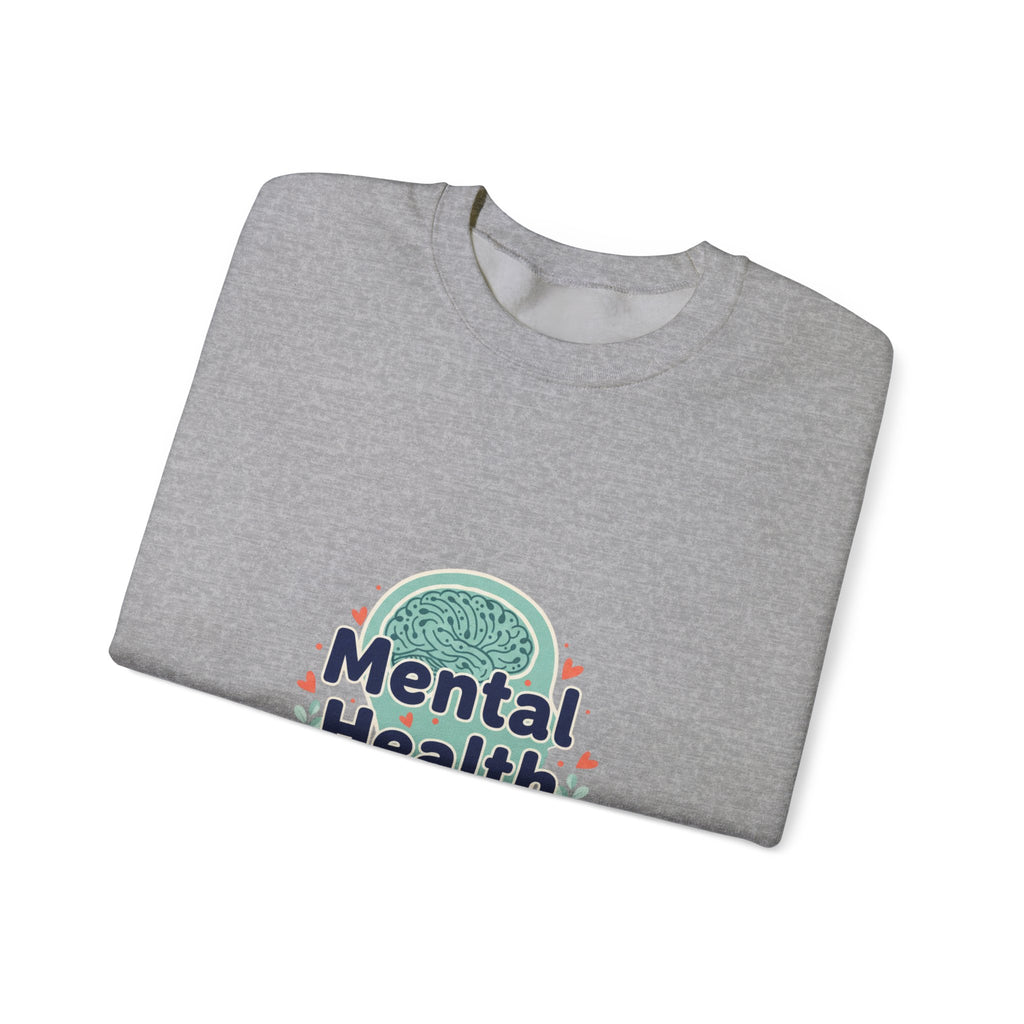 Mental Health Matters Sweatshirt | chrome text design, reflective typography