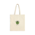 Minimal Clover Icon Tote | tiny shamrock print, subtle luck graphic