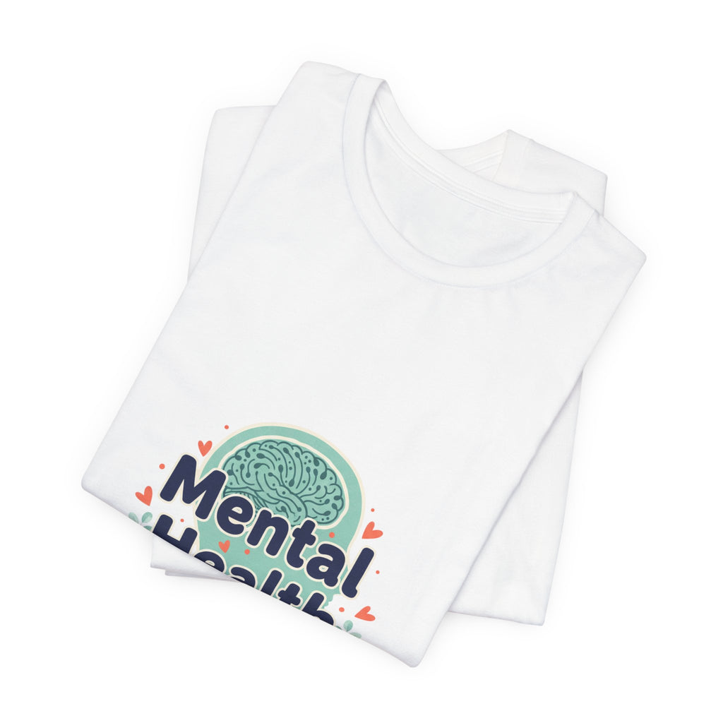 Mental Health Matters Tee | chrome text design, reflective typography
