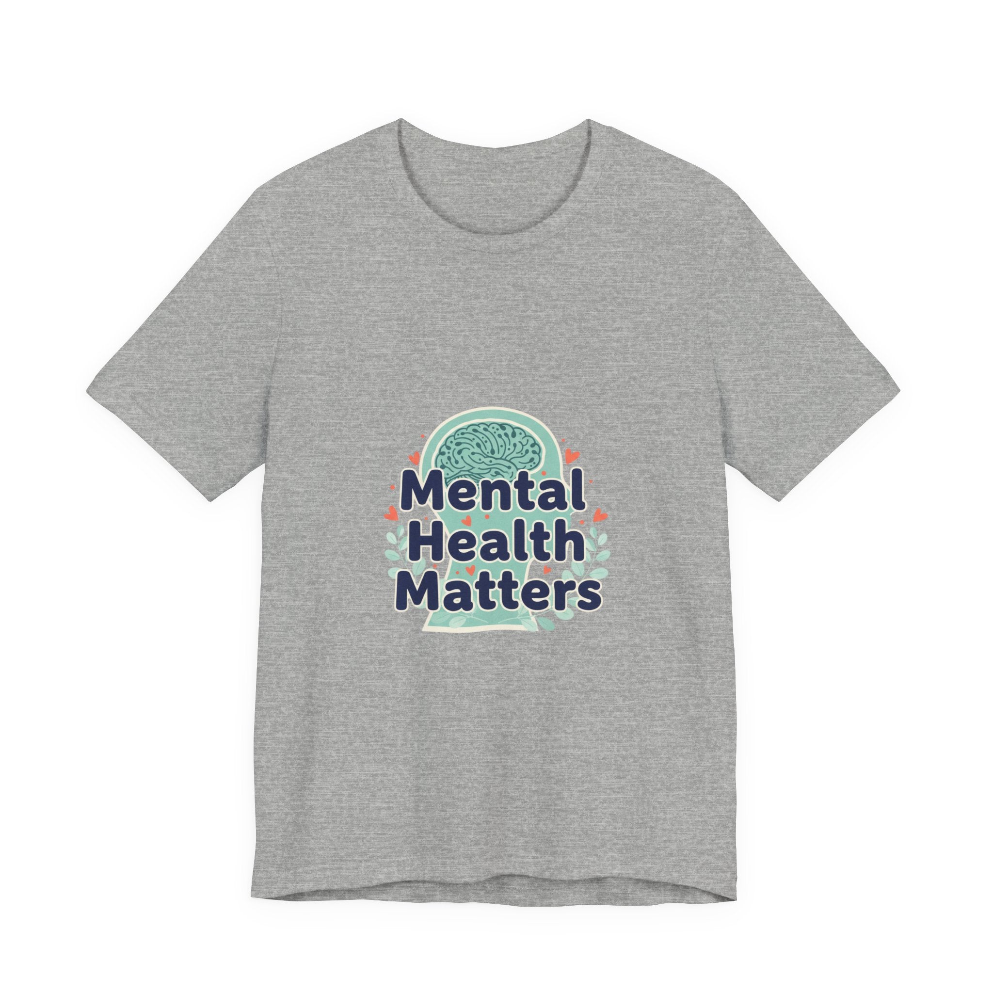Mental Health Matters Tee | chrome text design, reflective typography