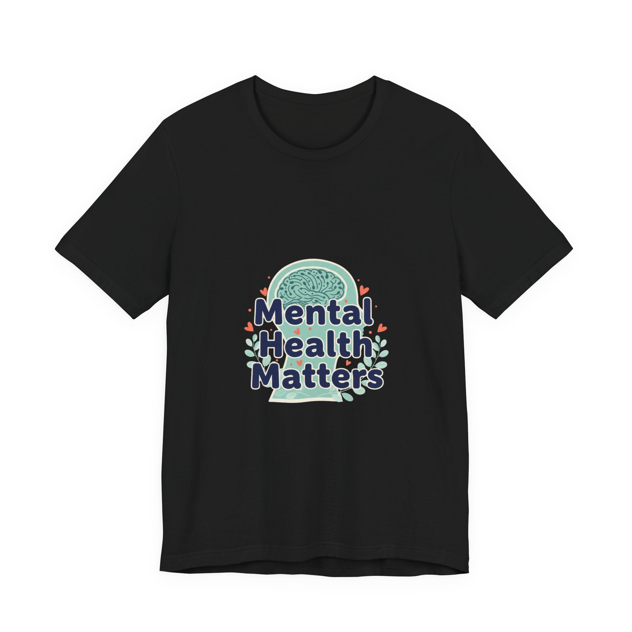 Mental Health Matters Tee | chrome text design, reflective typography