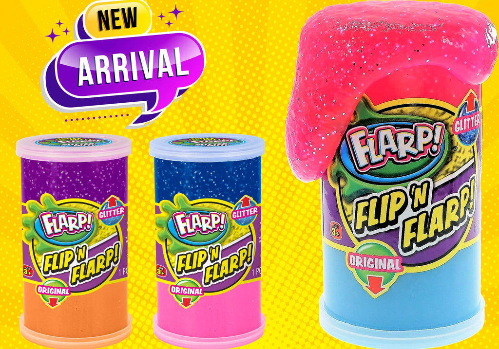 JA-RU Flip & Flarp Noise Putty for Kids Double Pack Original & Glitter (Unit) Farrt Gas Noise Maker Slime Scented Putty Fidget Stress Toy for Boys, Girls & Adults. 047