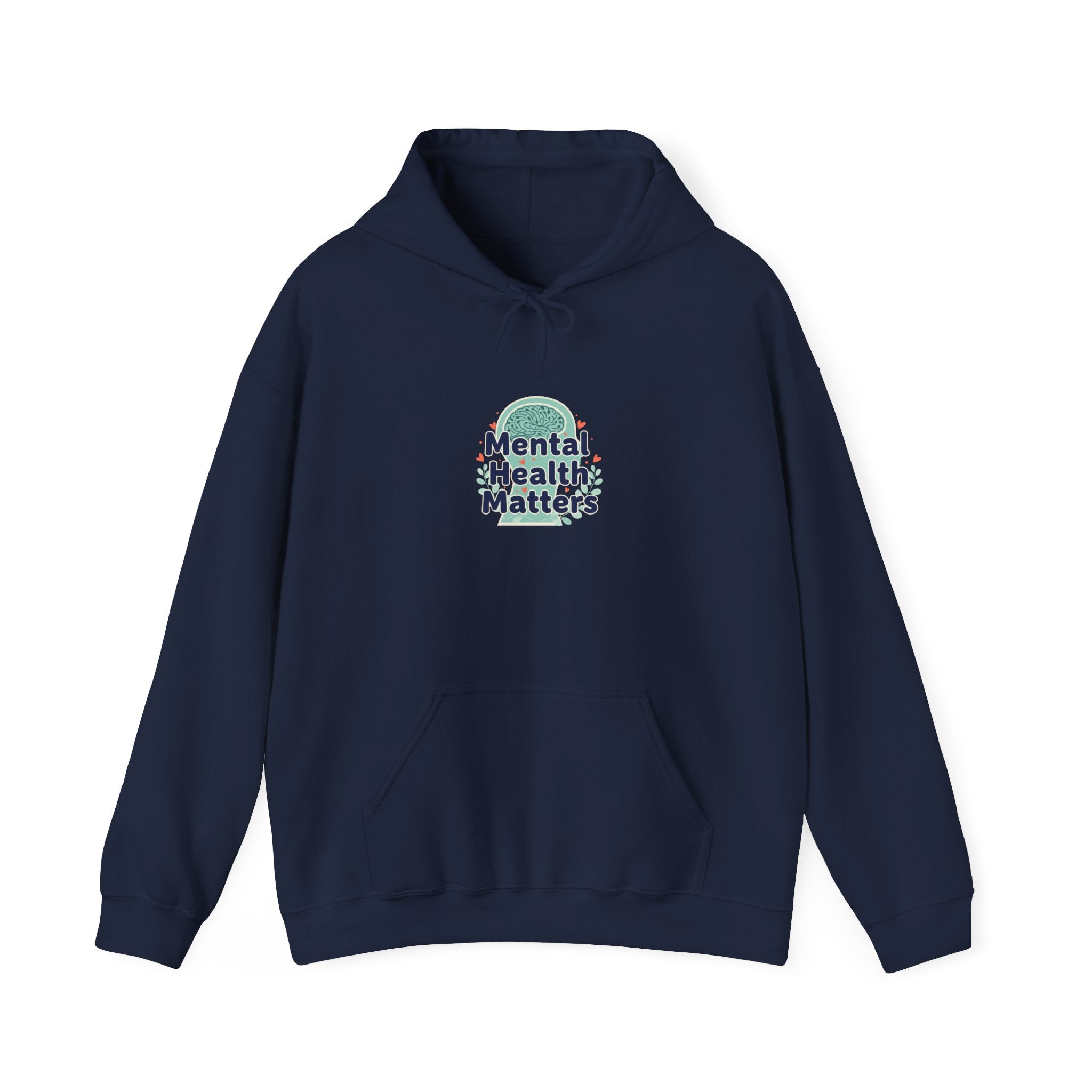 Mental Health Matters Hoodie | chrome text design, reflective typography