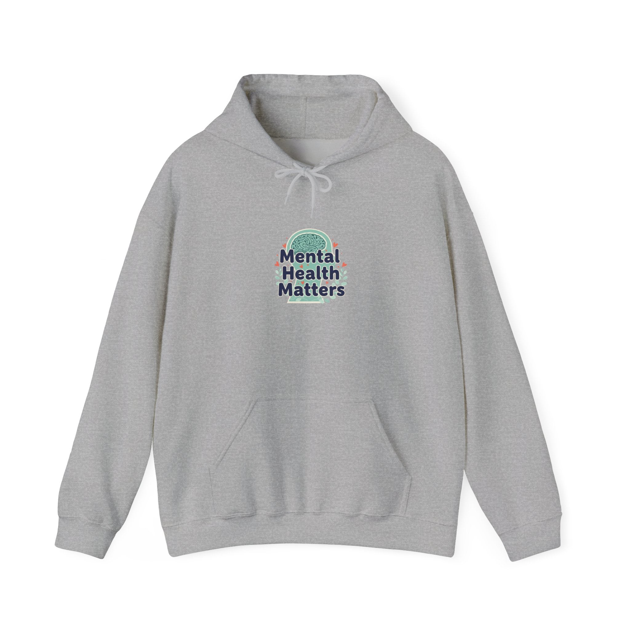Mental Health Matters Hoodie | chrome text design, reflective typography