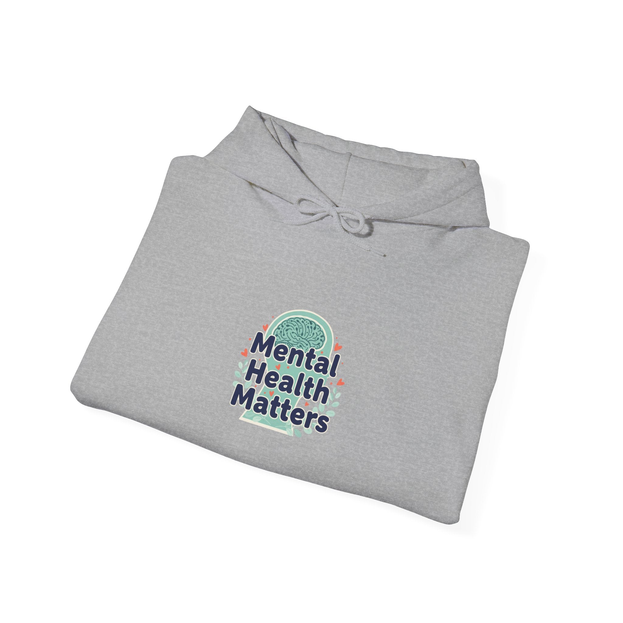 Mental Health Matters Hoodie | chrome text design, reflective typography