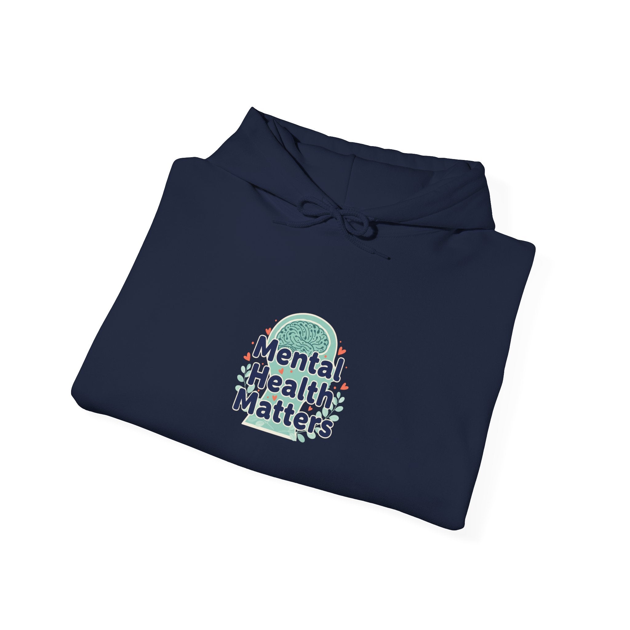 Mental Health Matters Hoodie | chrome text design, reflective typography