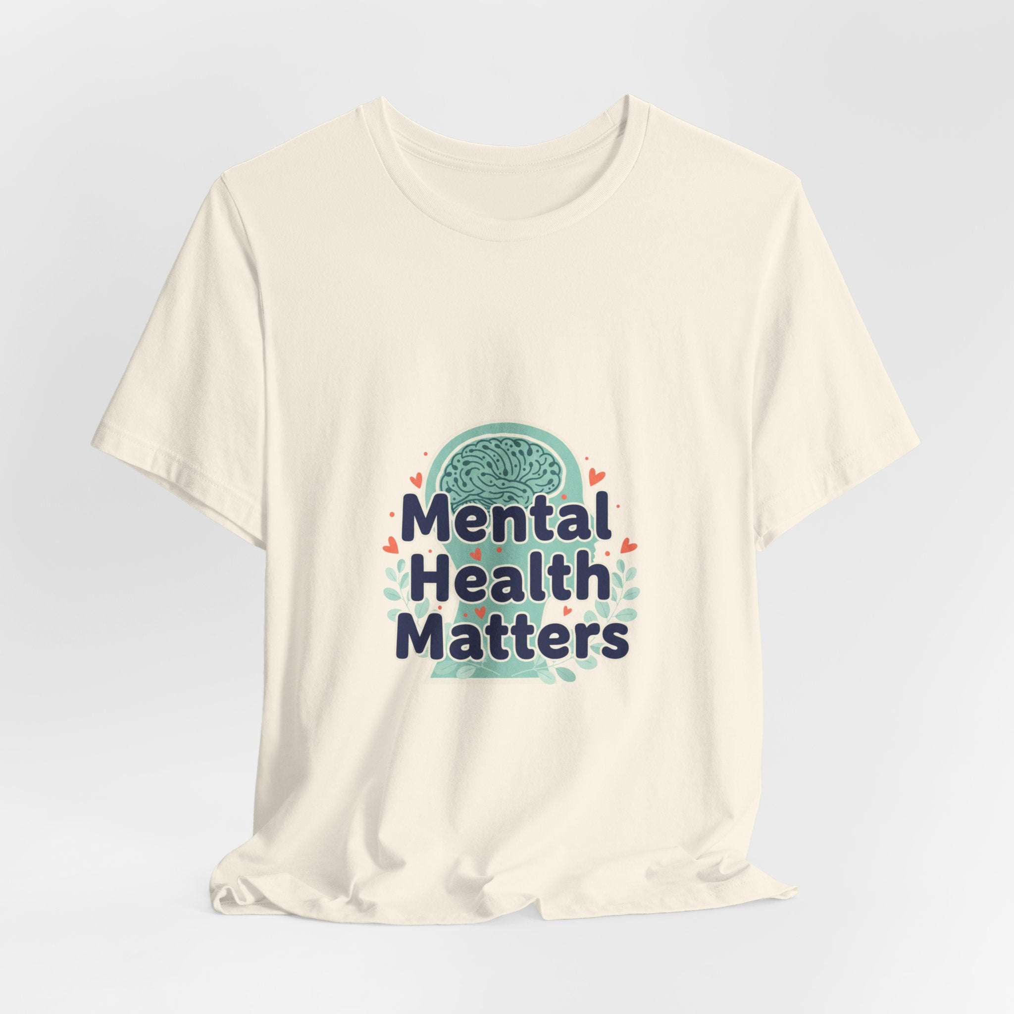 Mental Health Matters Tee | chrome text design, reflective typography