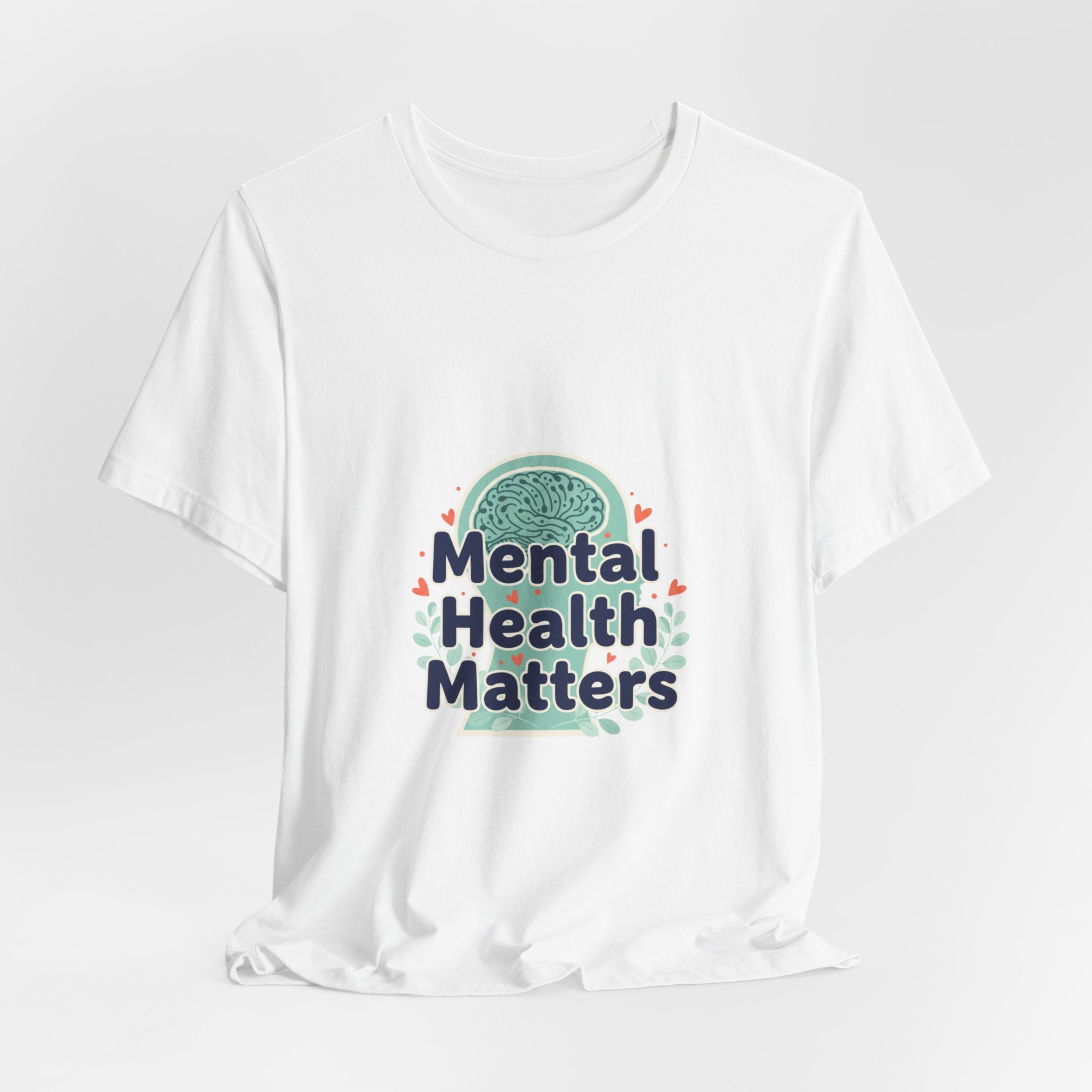 Mental Health Matters Tee | chrome text design, reflective typography