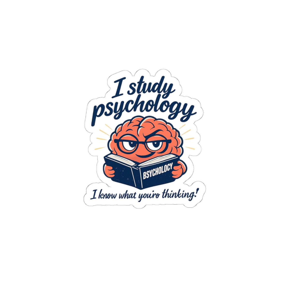 I Study Psychology Sticker | office humor, coffee fuel