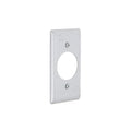 Hubbell 867 Raco Handy Box Cover with (1) 20A 1.59" Diameter Receptacle, 4-3/16" L X 2-5/16" W