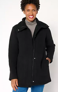 Denim & Co. Reg Fleece Bonded Sherpa (M)