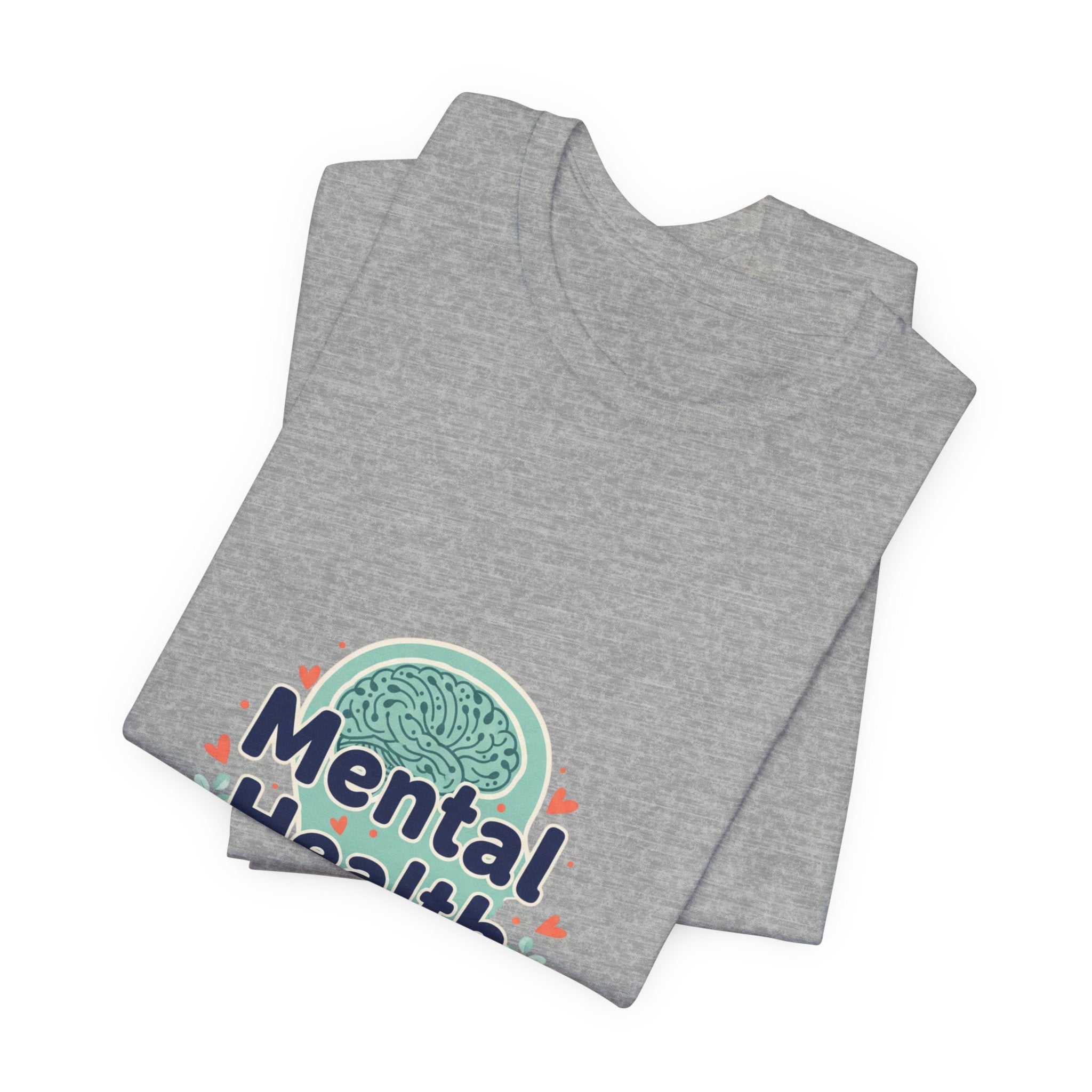 Mental Health Matters Tee | chrome text design, reflective typography