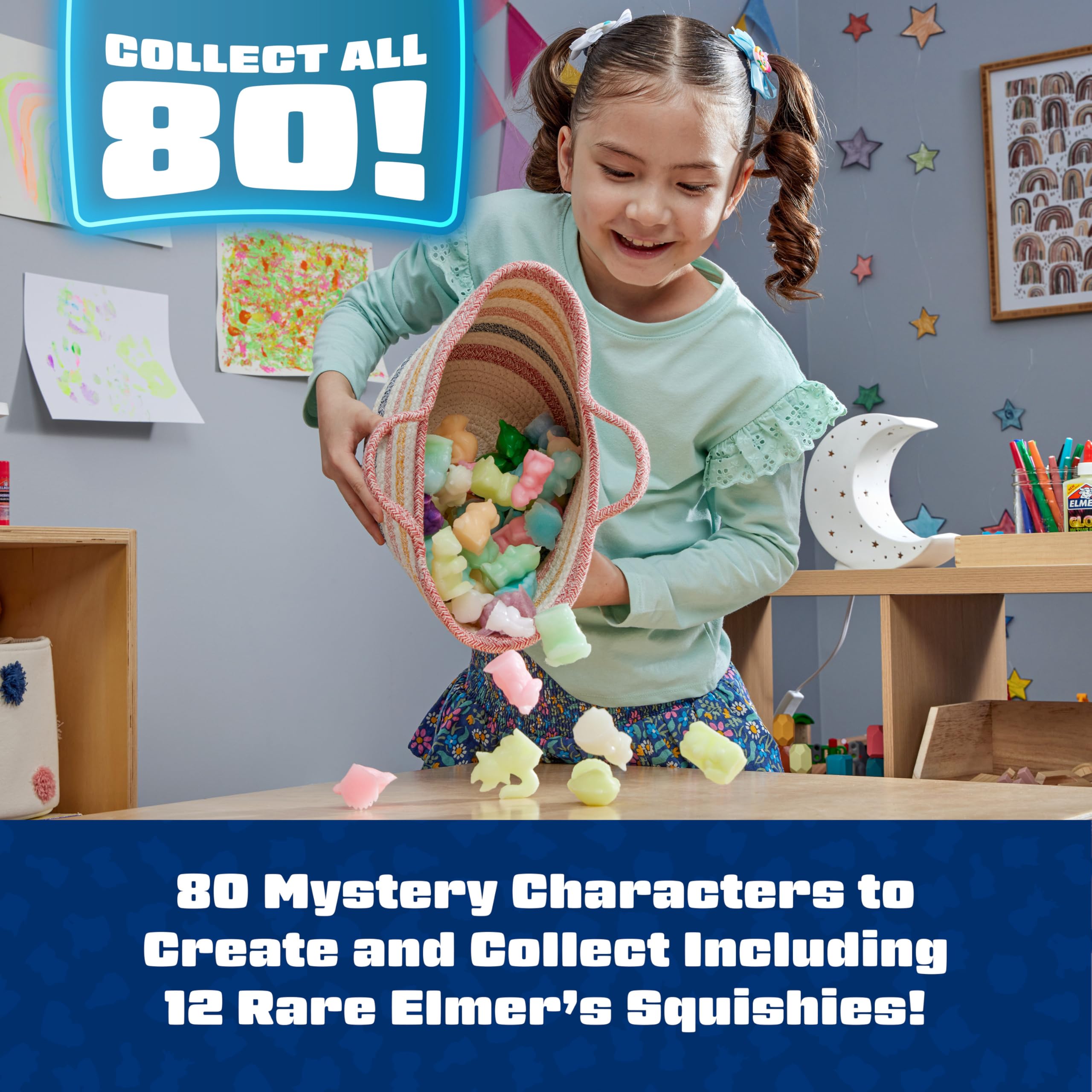 Elmer’s Squishies Refill Pack, Kids Activity, Creates 5 Additional Mystery Characters, 5 Count