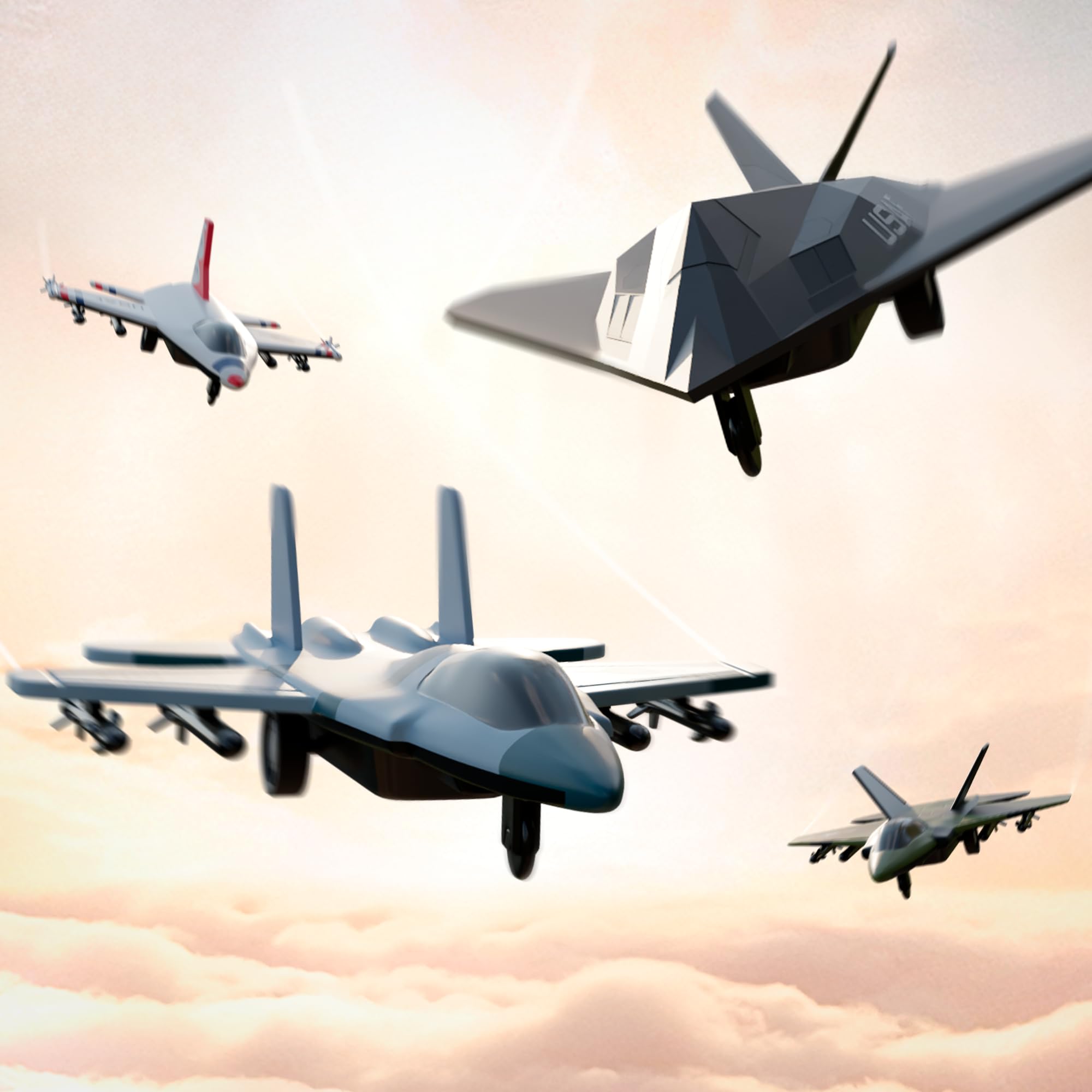 Lollipop US Air Force Airplane Toy - Official Licensed Cargo/Transport Aircraft or Fighter Helicopter & War Plane with Military Base & Action Figures Playset - Airforce Vehicle Model for Kids Ages 3+