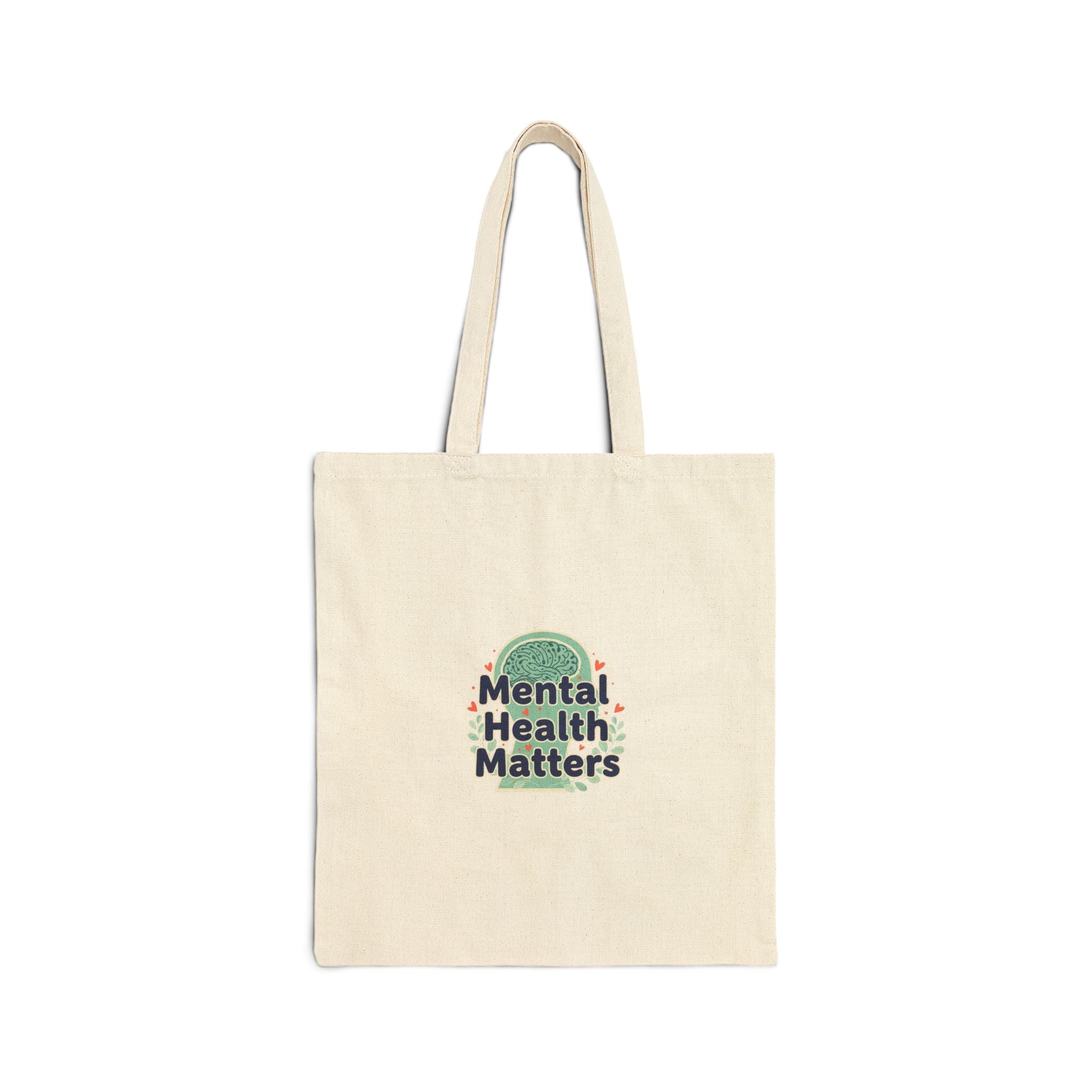 Mental Health Matters Tote | chrome text design, reflective typography