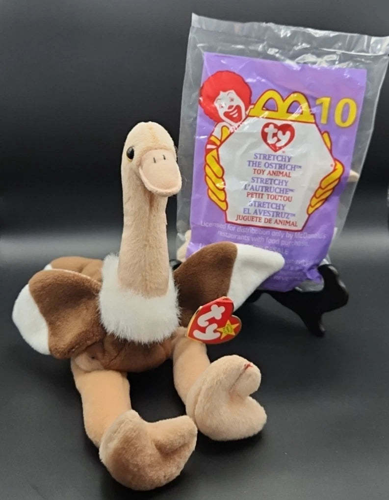 1998 TY Beanie Baby McDonalds Stretchy the Ostrich Teenie Beanie