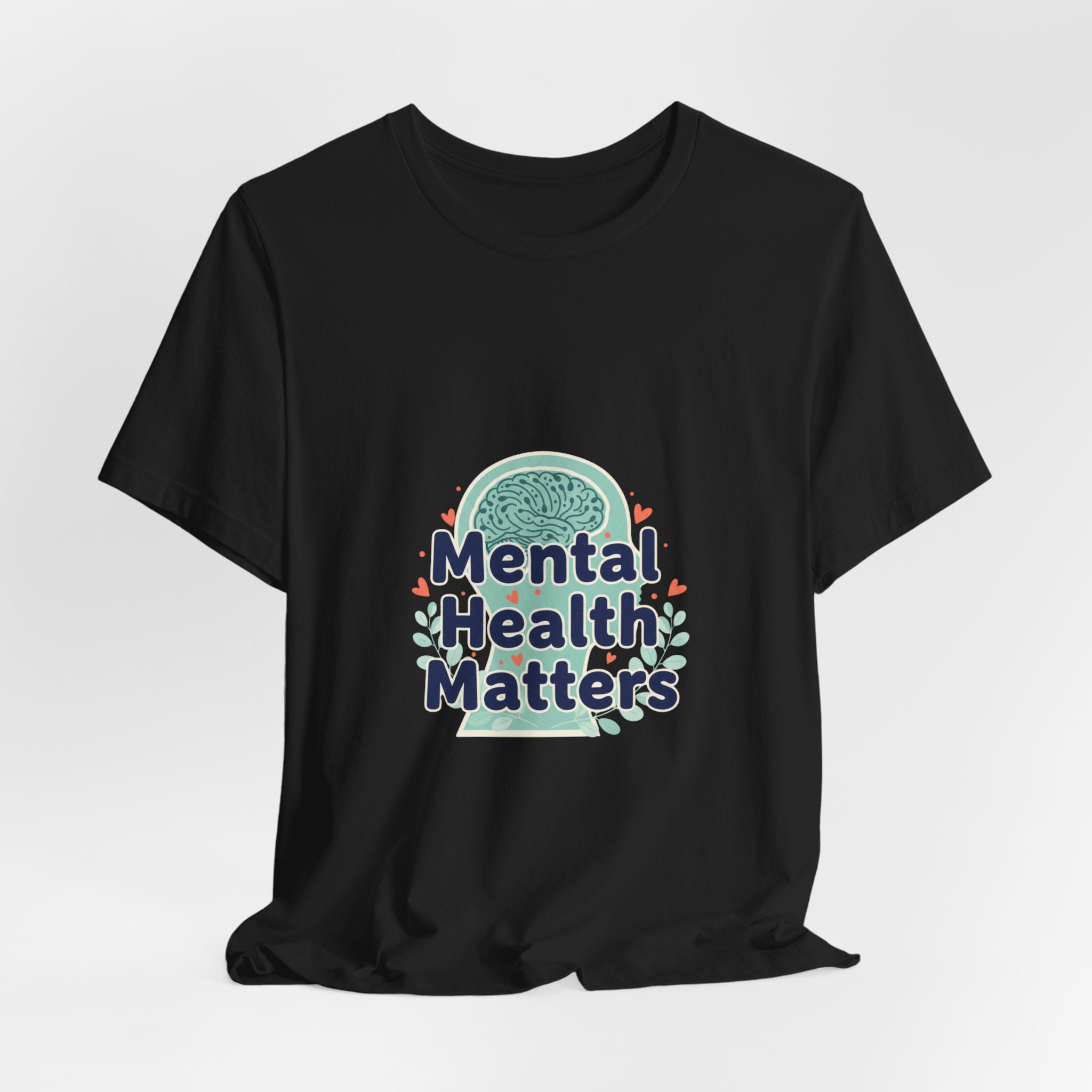 Mental Health Matters Tee | chrome text design, reflective typography