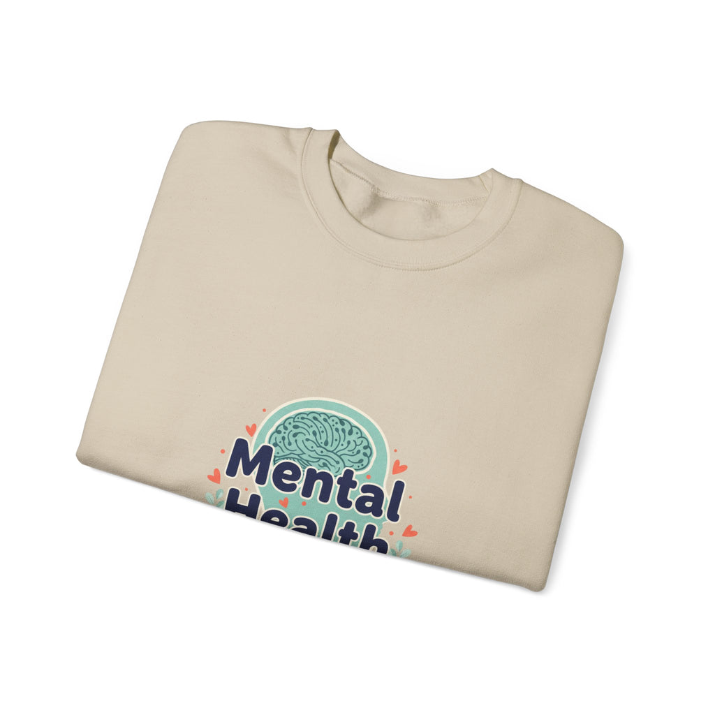 Mental Health Matters Sweatshirt | chrome text design, reflective typography