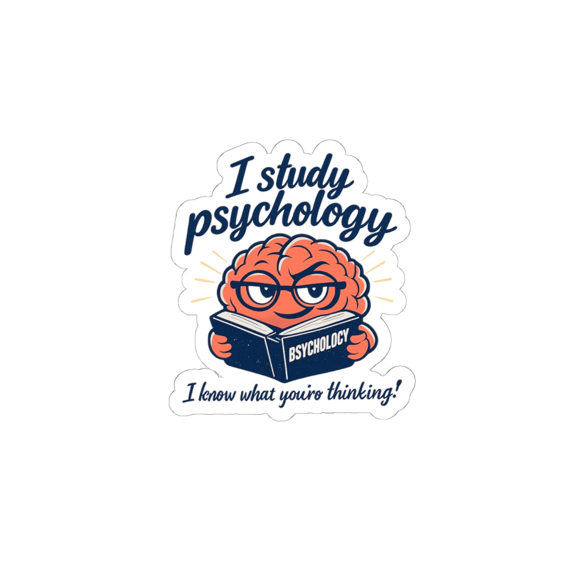 I Study Psychology Sticker | office humor, coffee fuel