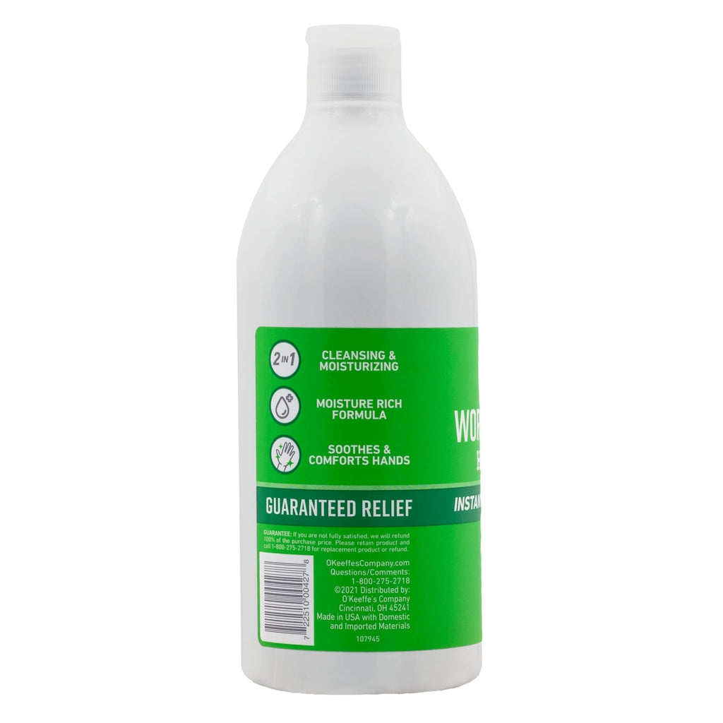 O'Keeffe's Working Hands Moisturizing Hand Soap, 25 Ounce Bottle Refill, Unscented