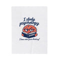 Psychology Brain Illustration Velveteen Plush Blanket | office humor, corporate irony