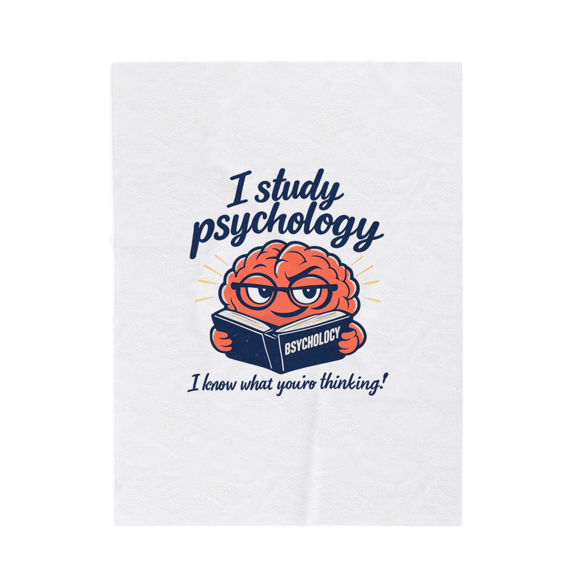 Psychology Brain Illustration Velveteen Plush Blanket | office humor, corporate irony