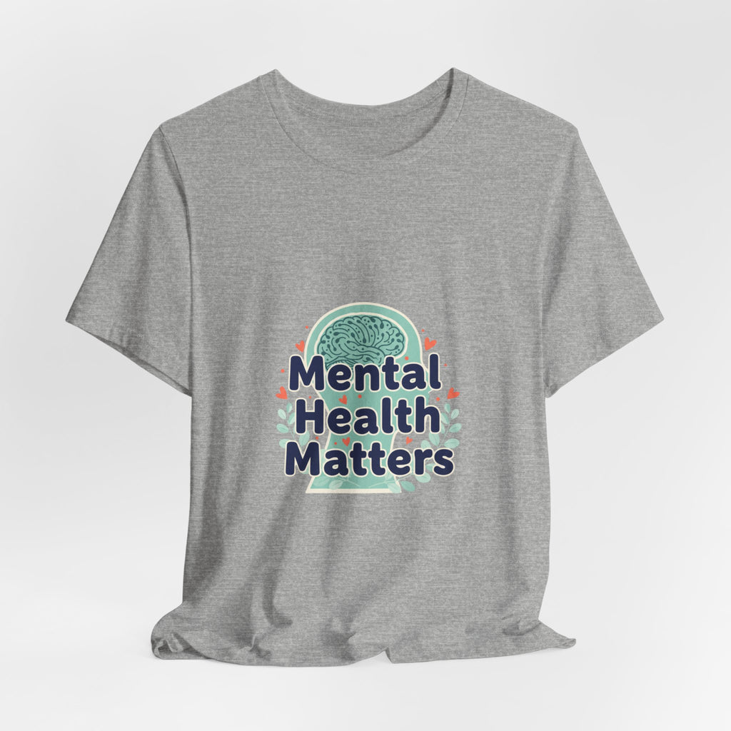 Mental Health Matters Tee | chrome text design, reflective typography