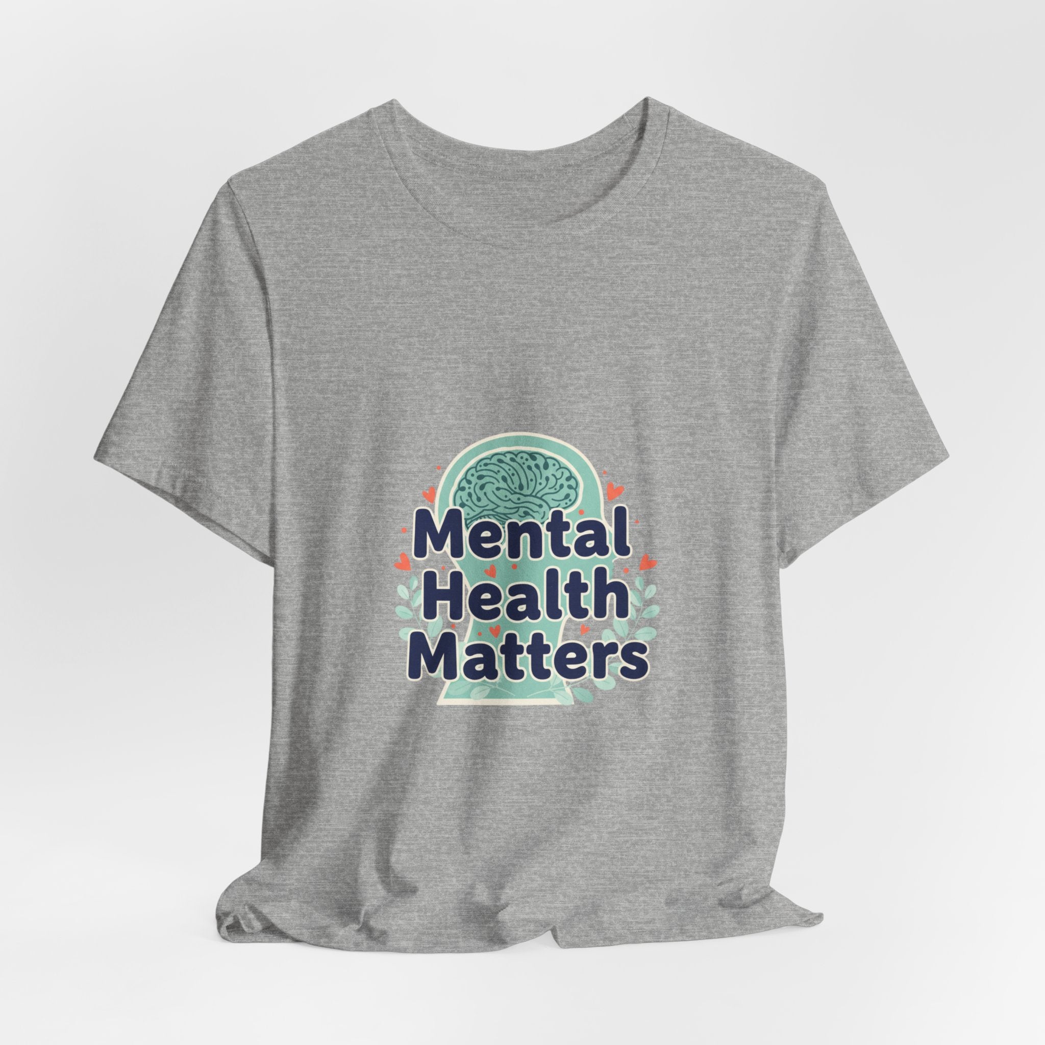 Mental Health Matters Tee | chrome text design, reflective typography