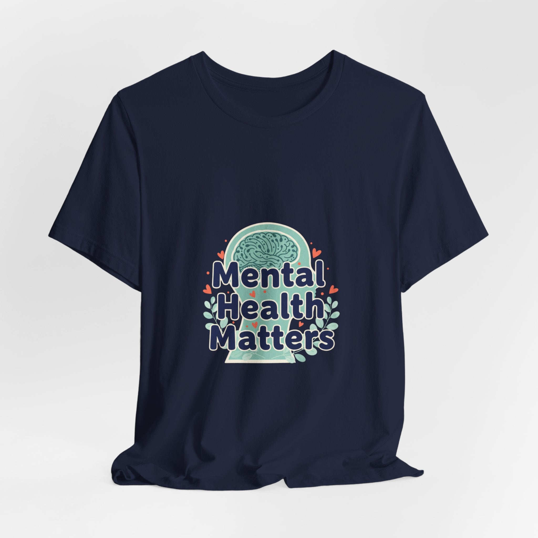Mental Health Matters Tee | chrome text design, reflective typography