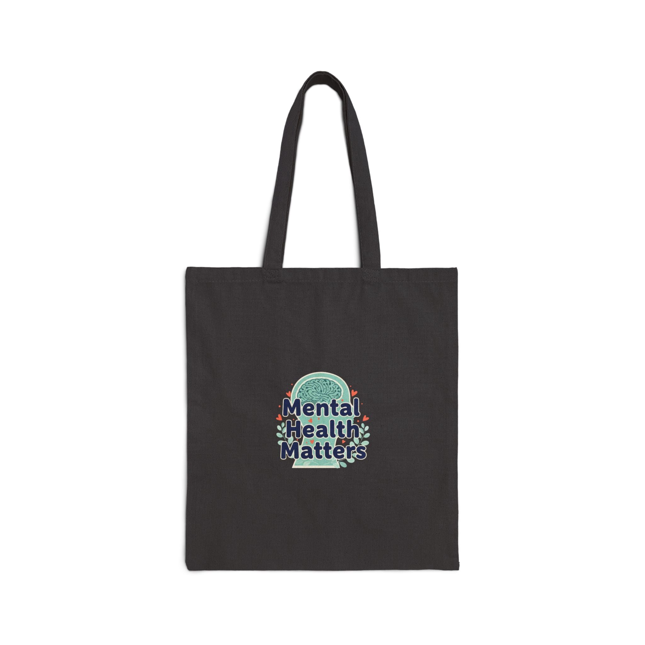 Mental Health Matters Tote | chrome text design, reflective typography