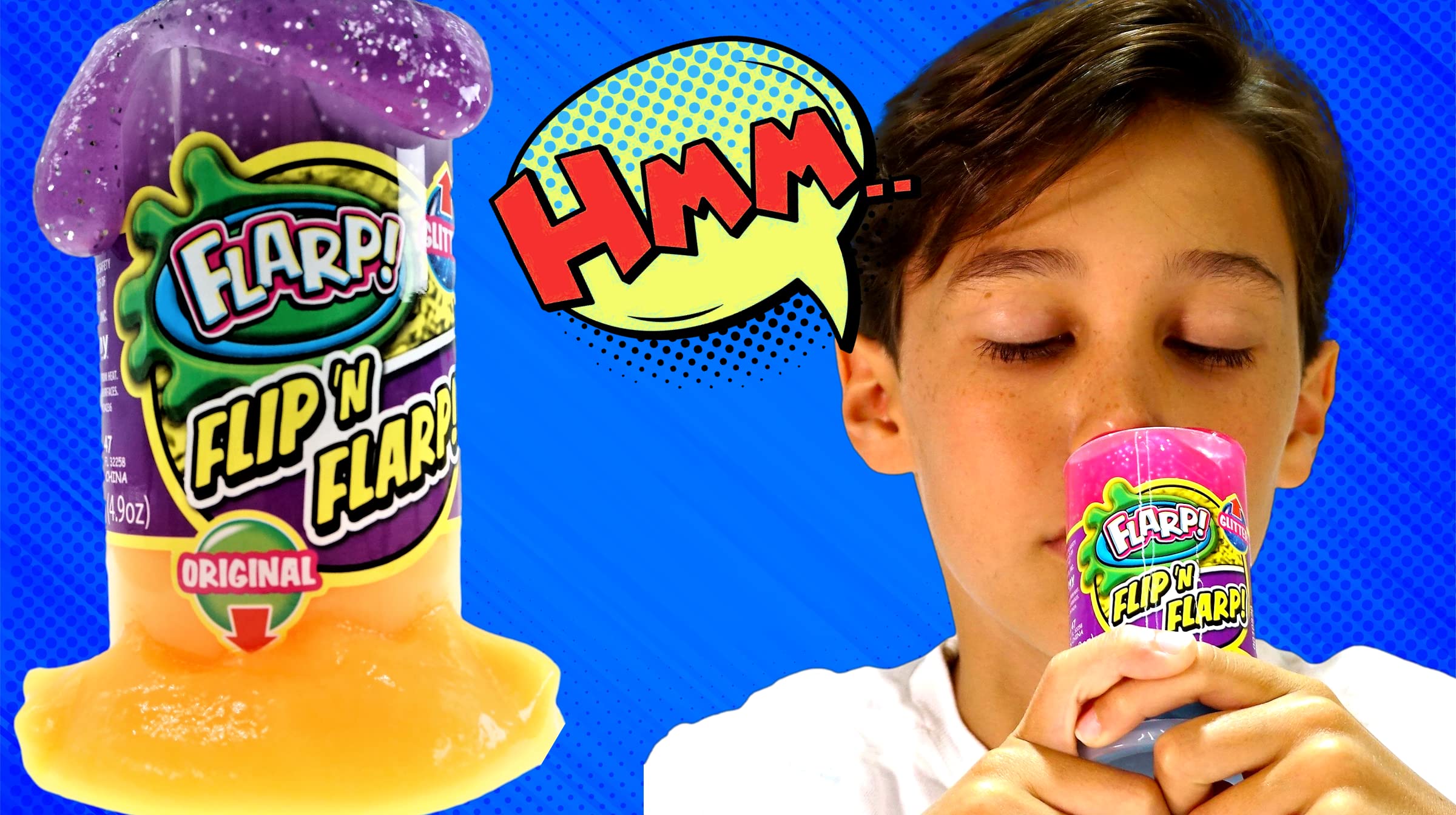 JA-RU Flip & Flarp Noise Putty for Kids Double Pack Original & Glitter (Unit) Farrt Gas Noise Maker Slime Scented Putty Fidget Stress Toy for Boys, Girls & Adults. 047
