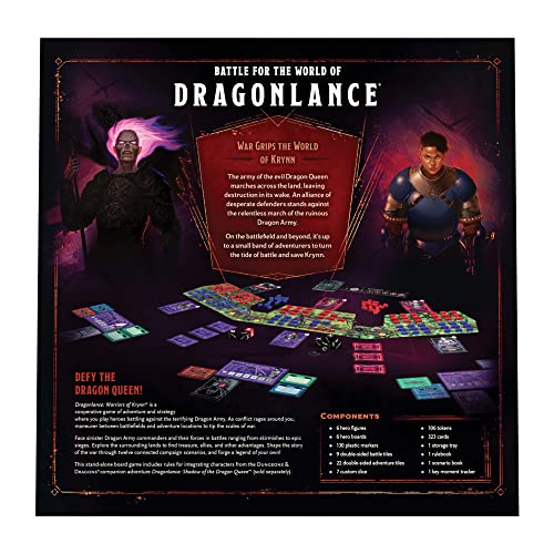 Dungeons & Dragons Dragonlance: Warriors of Krynn, Cooperative Board Game for 3-5 Players