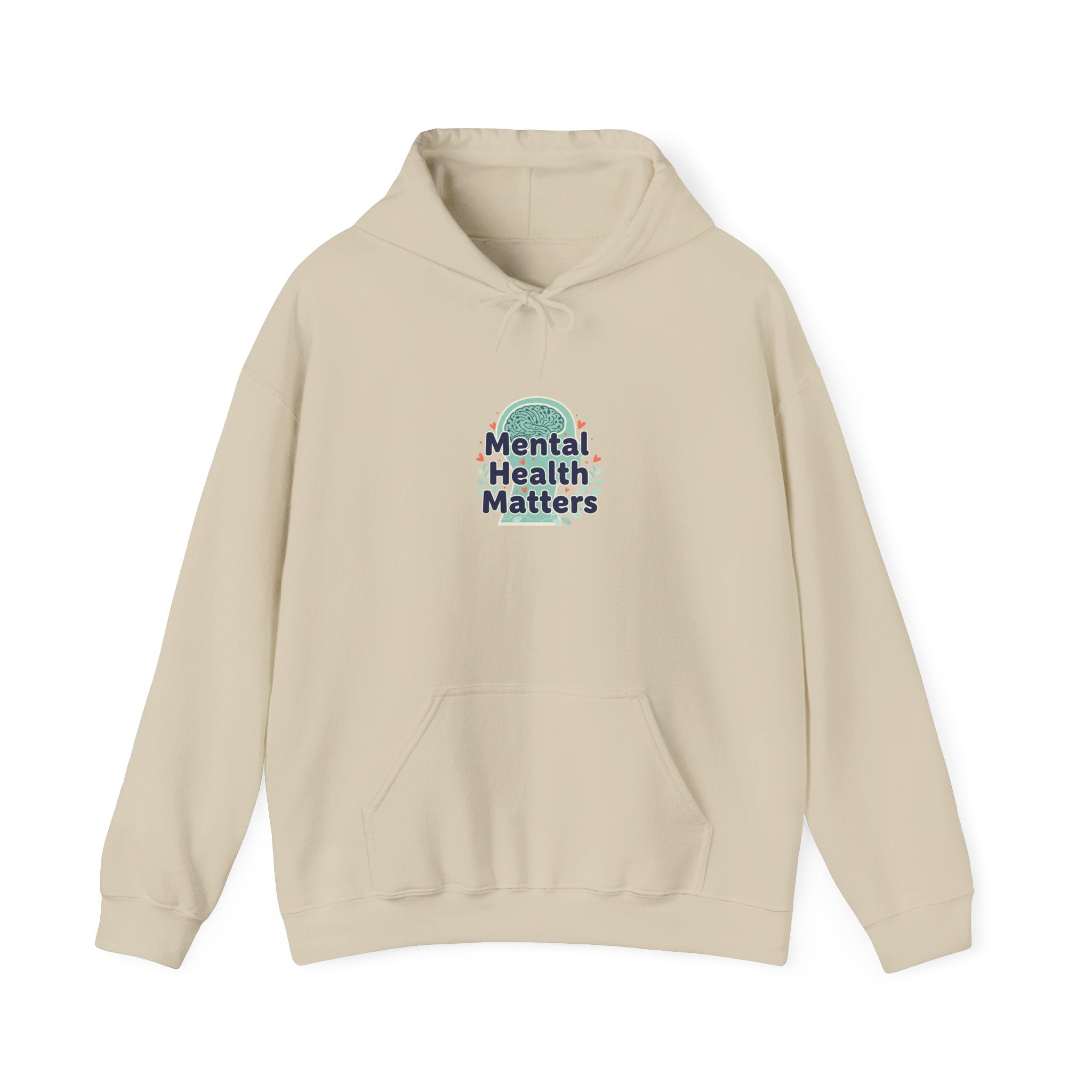 Mental Health Matters Hoodie | chrome text design, reflective typography