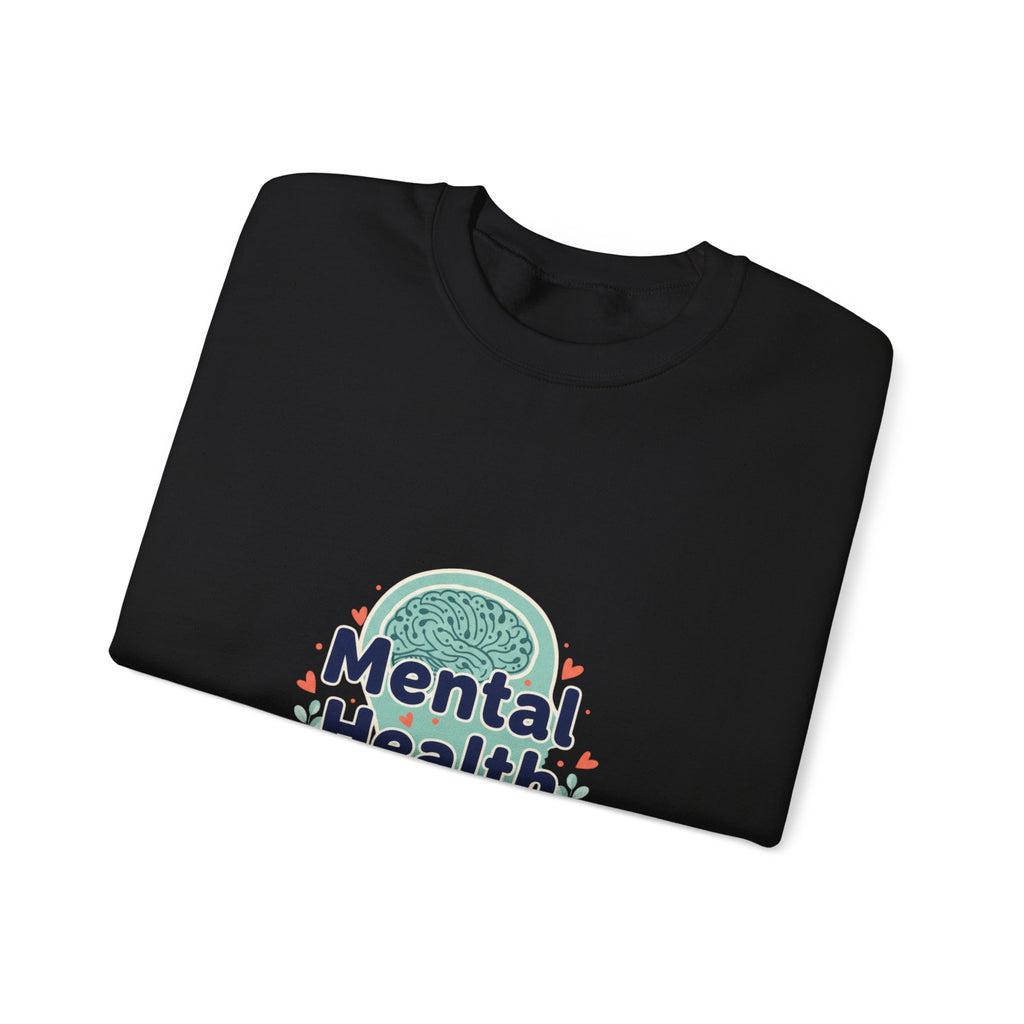 Mental Health Matters Sweatshirt | chrome text design, reflective typography